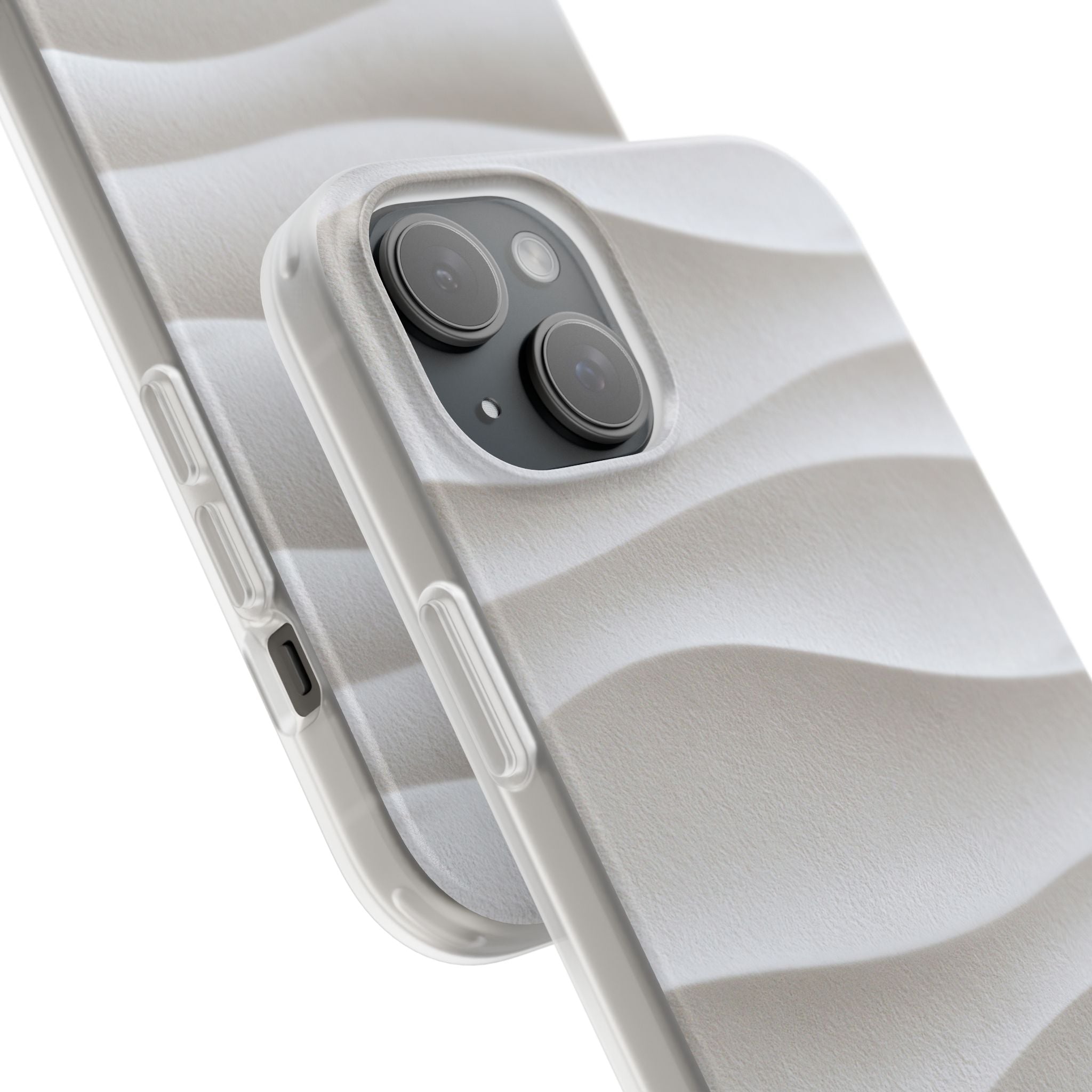 White Lite Phone Case for iPhone - Arctic Flow Ridges