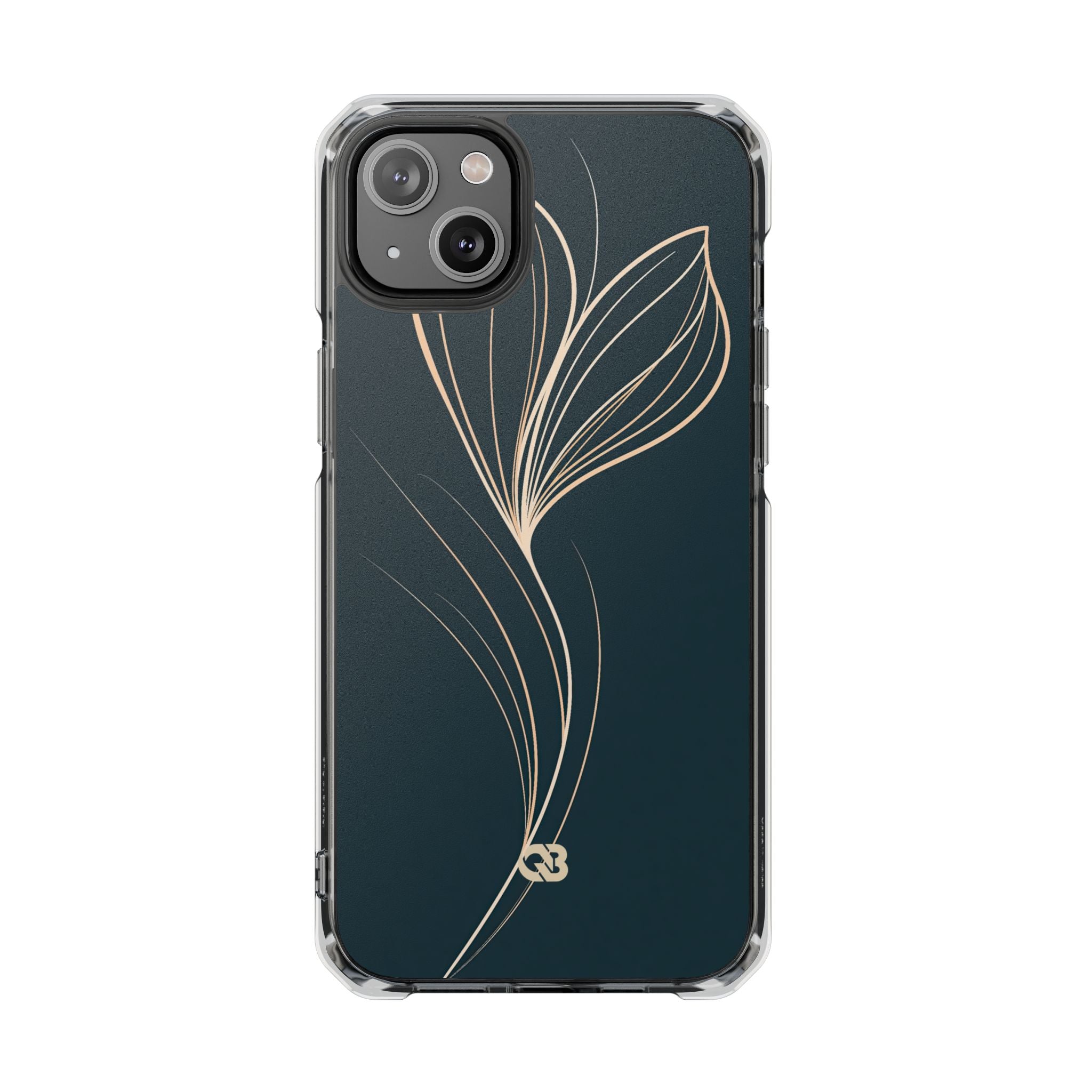 Teal Impact MagSafe Phone Case for iPhone - Sandstone Silk Flora