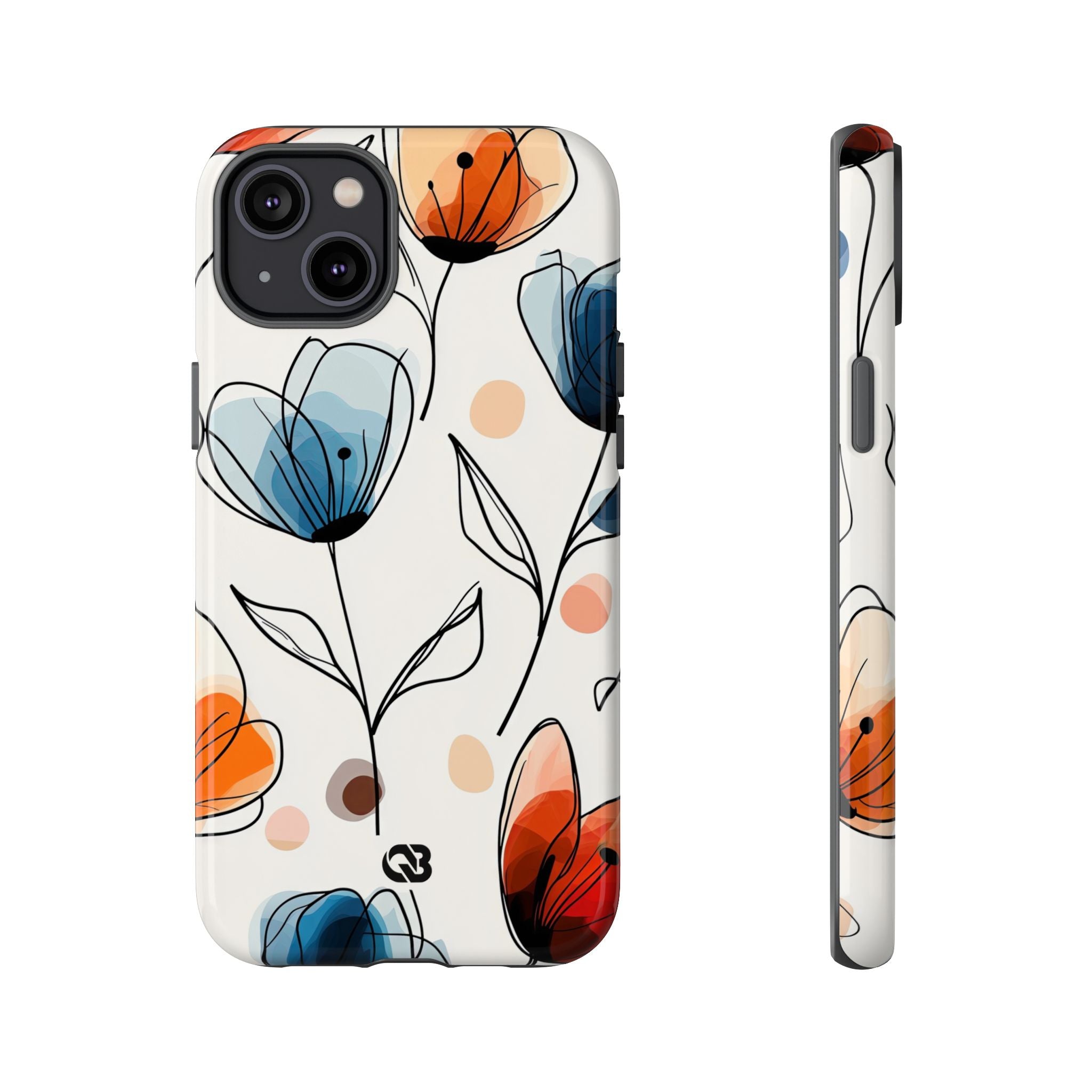 Ink Watercolor Tulips · Tough Case for iPhone