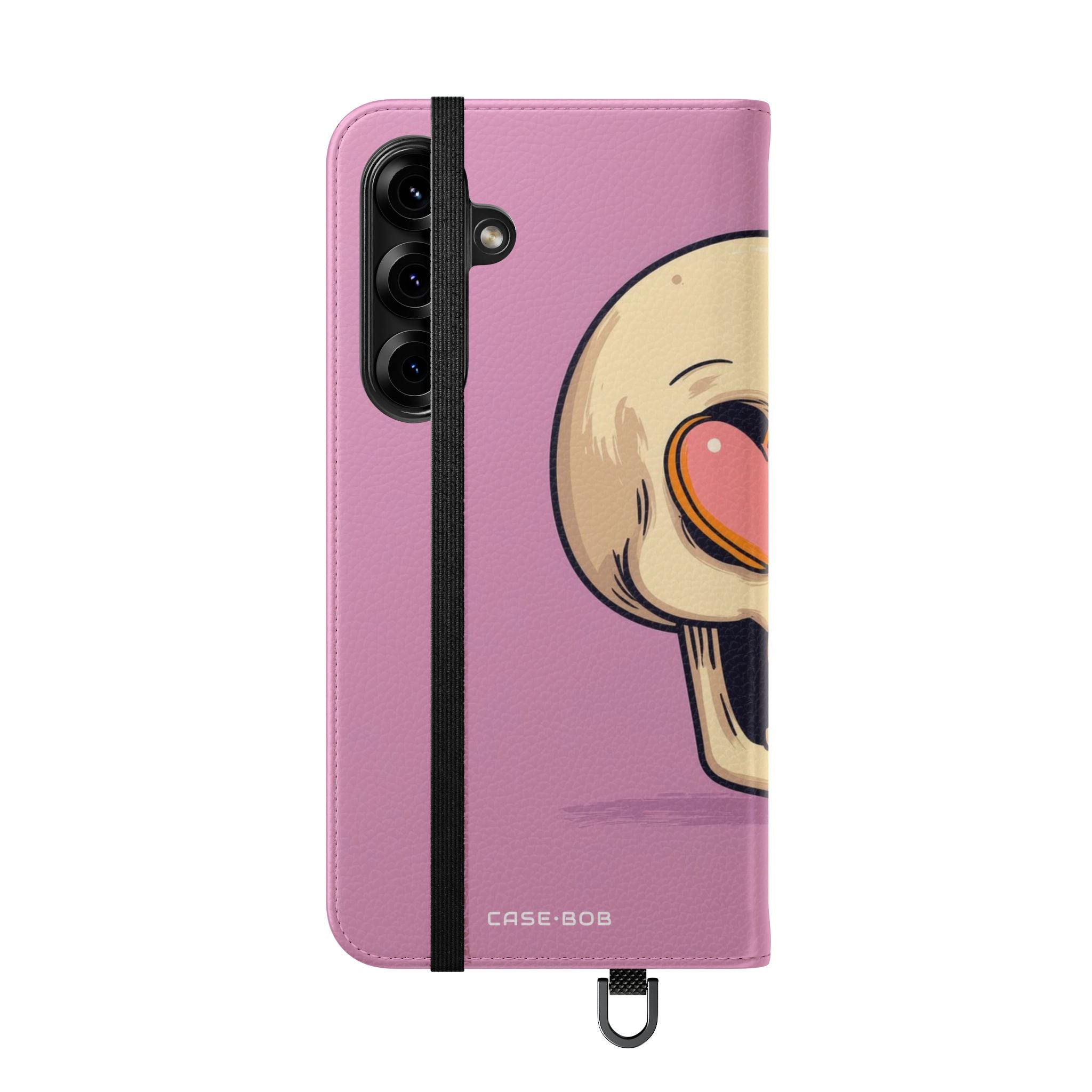 Heart Eyes Skull - Samsung S25+ Case - Wallet