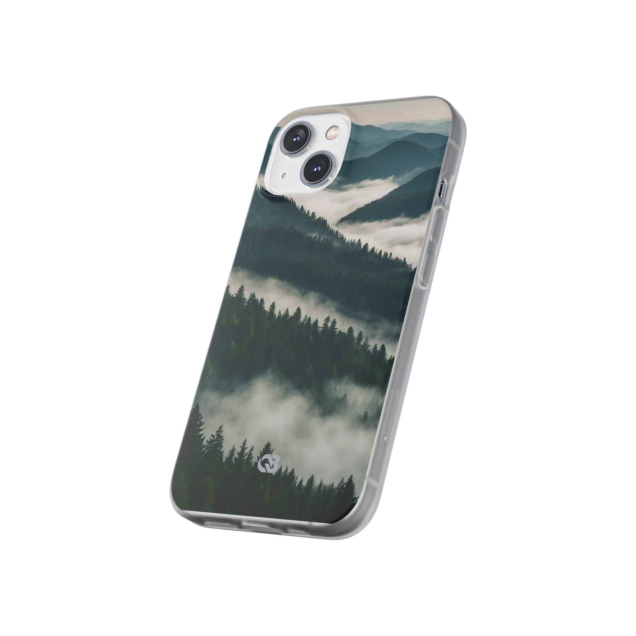Misty Pine Peaks · Soft Hoesje voor iPhone