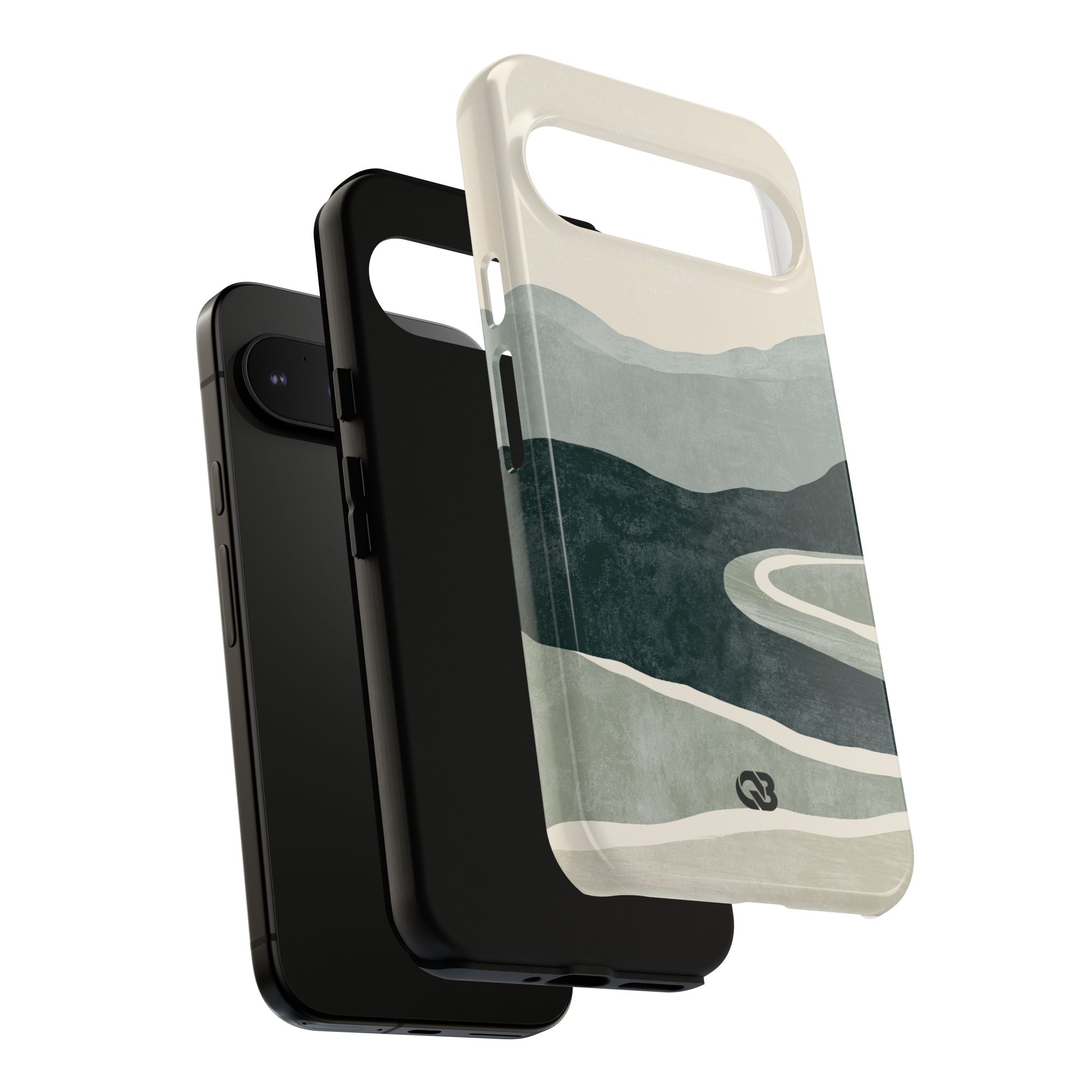 Green Tough Phone Case for Google Pixel - Misty Sage Valley