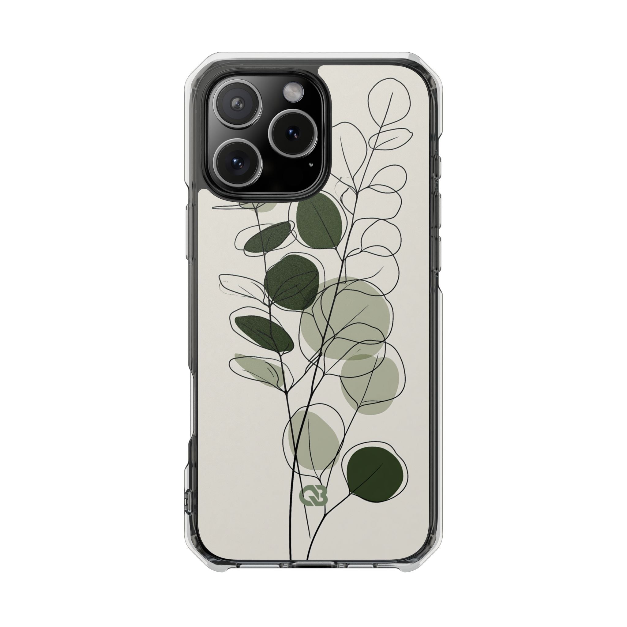 Green Impact MagSafe Phone Case for iPhone - Muted Eucalyptus Sketch
