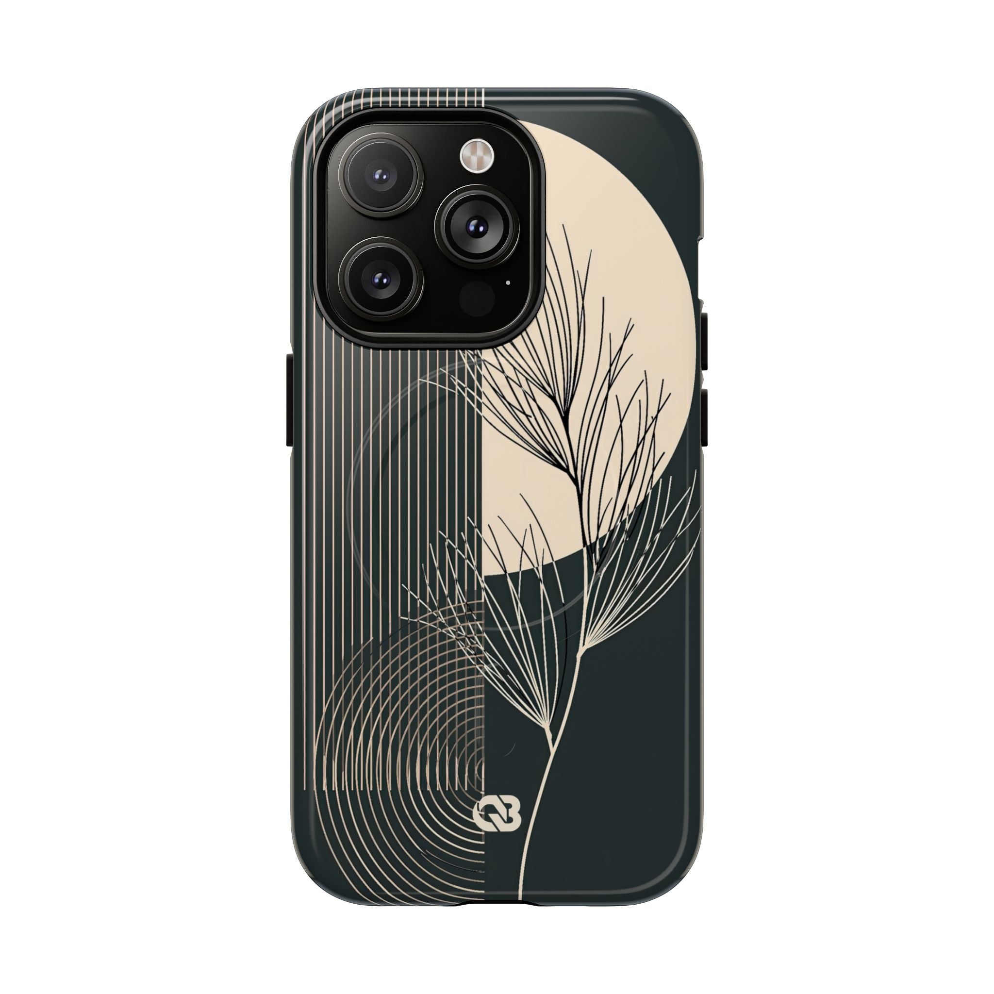 Black Tough 2.0 Magsafe Phone Case for iPhone - Obsidian Sand Willow