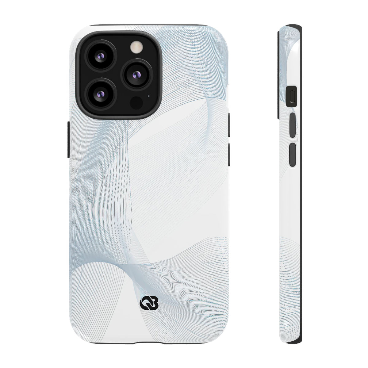 Glacial Contour Waves · Tough Phone Case for iPhone · White