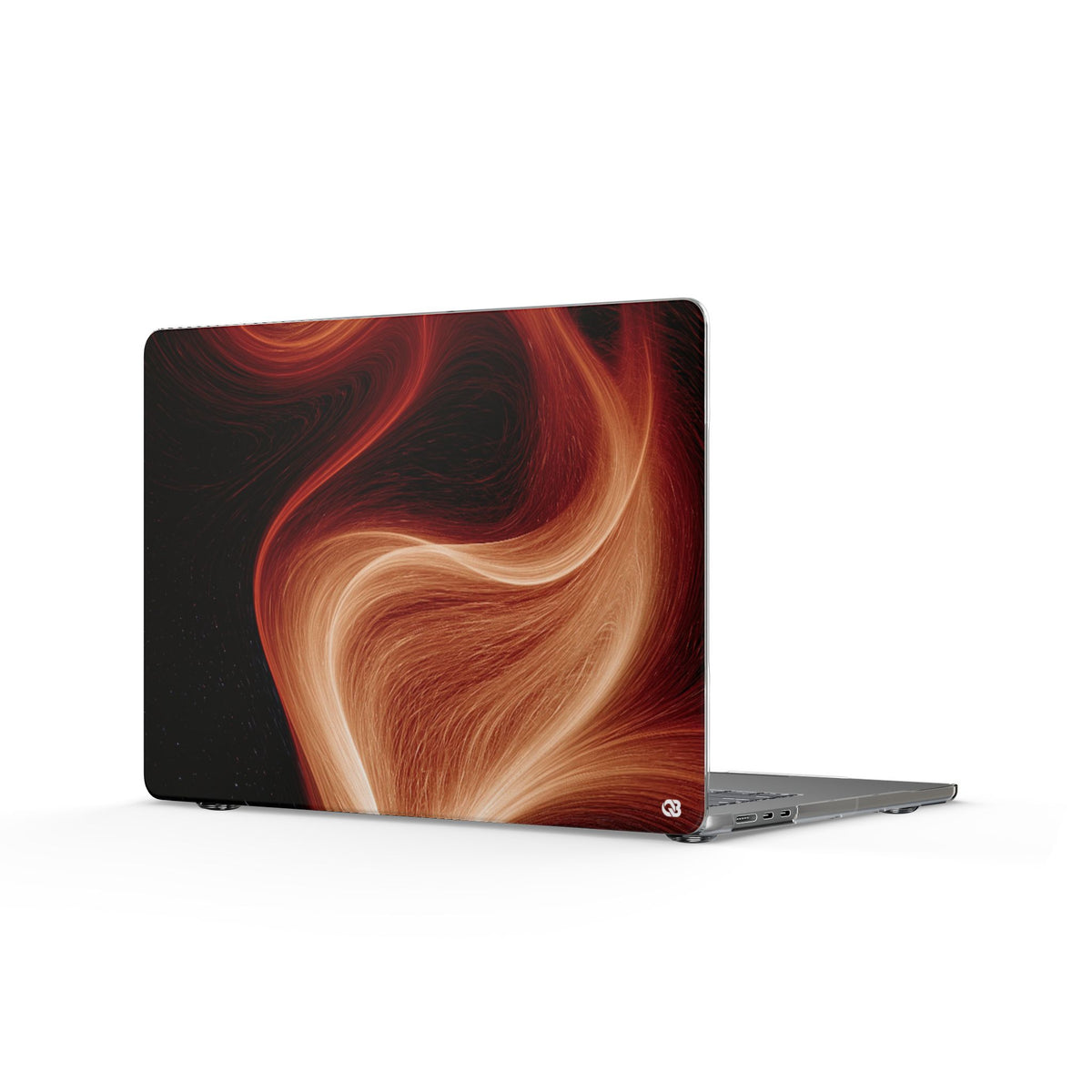 Solar Ember Flow · Clear Hard Case for MacBook · Orange