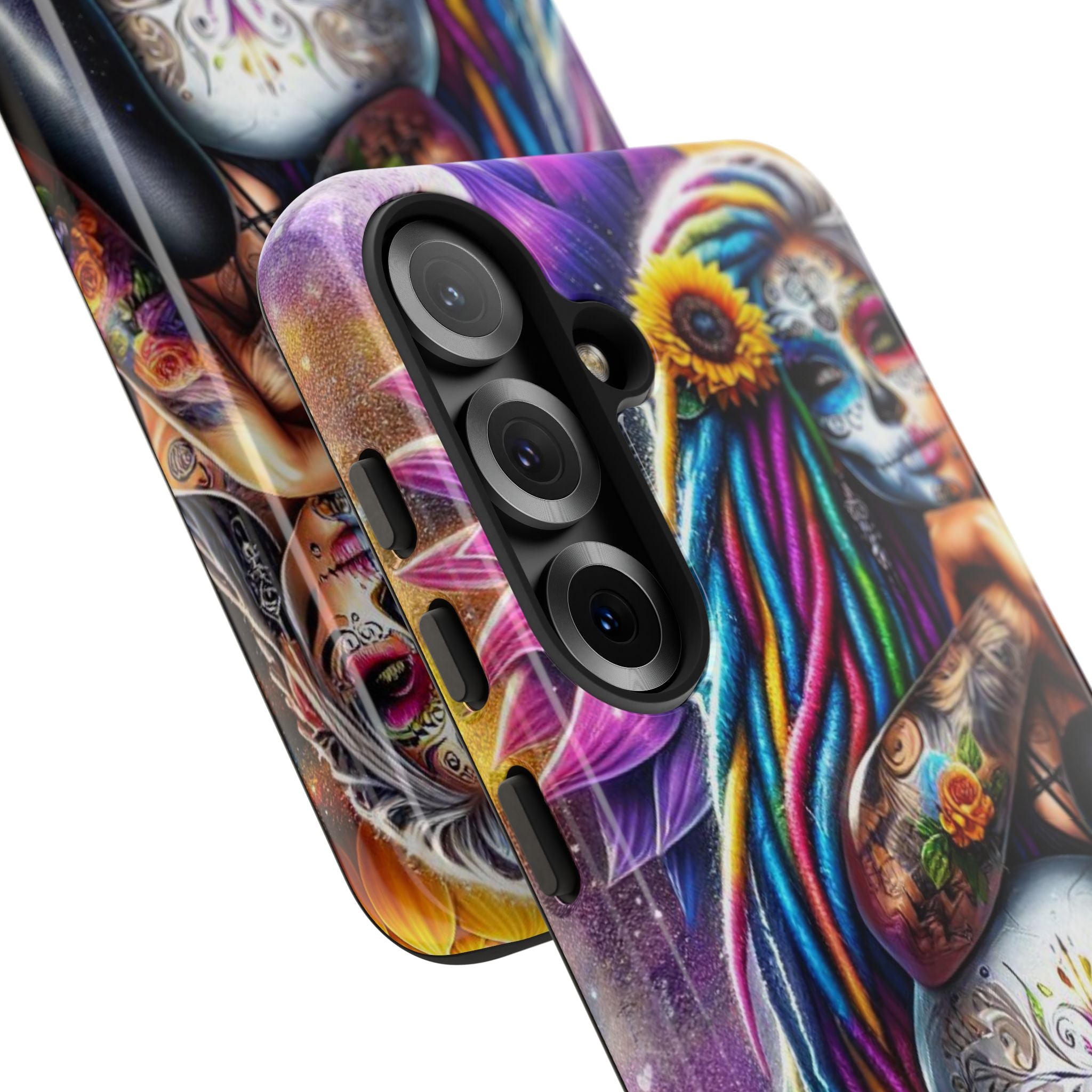 Sonnenblume Totenkopf Glow Samsung S25 Case - Tough