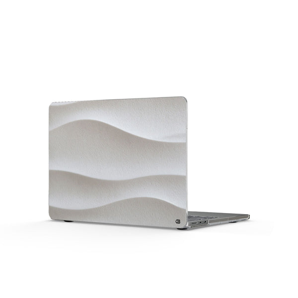Sculpted Dune Relief · Clear Hard Case for MacBook · White