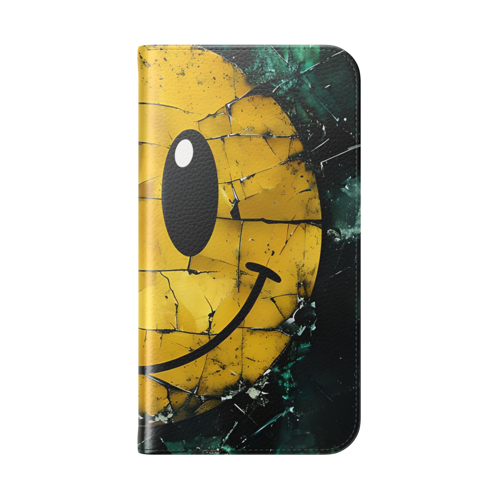 Cracked Smiley - iPhone 15 Pro Case - Wallet