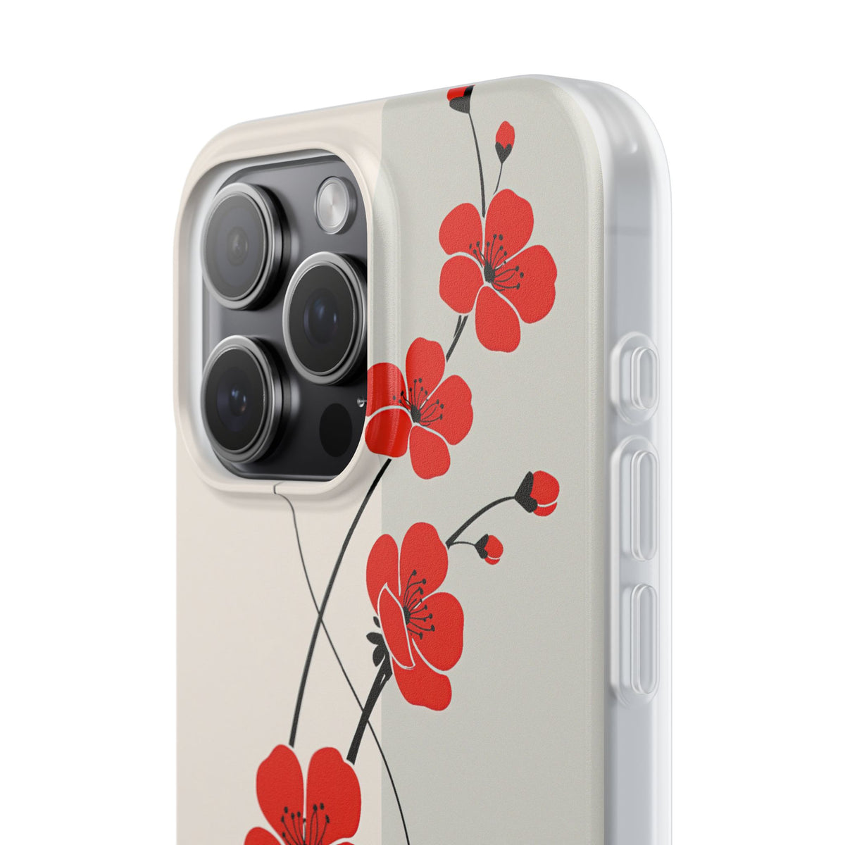Scarlet Bloom Minimal · Lite Phone Case for iPhone · Red
