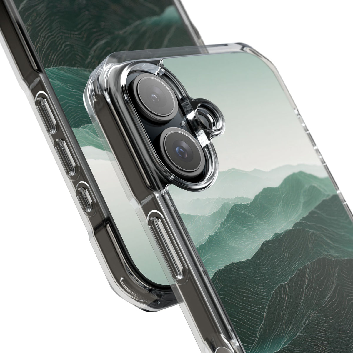 Alpine Mist · Clear Impact Magnetic Phone Case for iPhone · Green