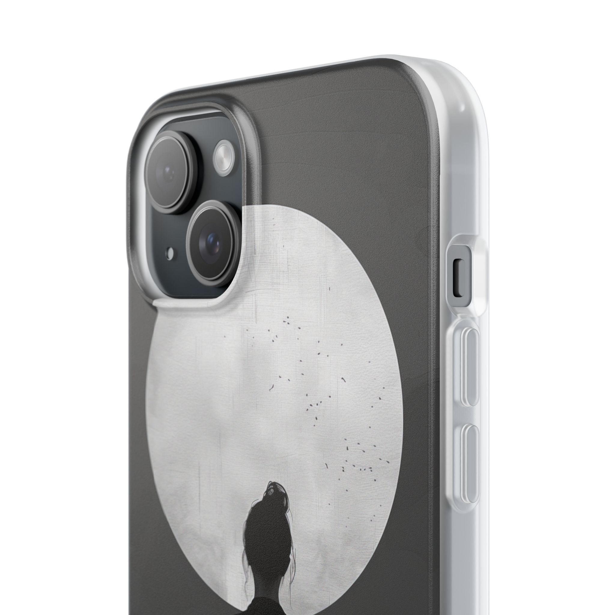 Silhouette Moonlight iPhone 15 Plus Cover - Blød