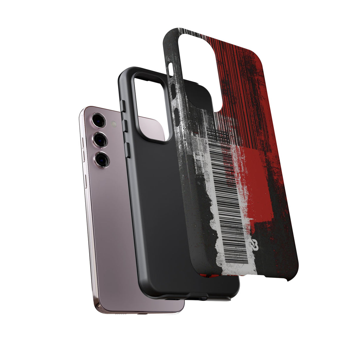 Distorted Barcode · Tough Phone Case for Samsung · Black
