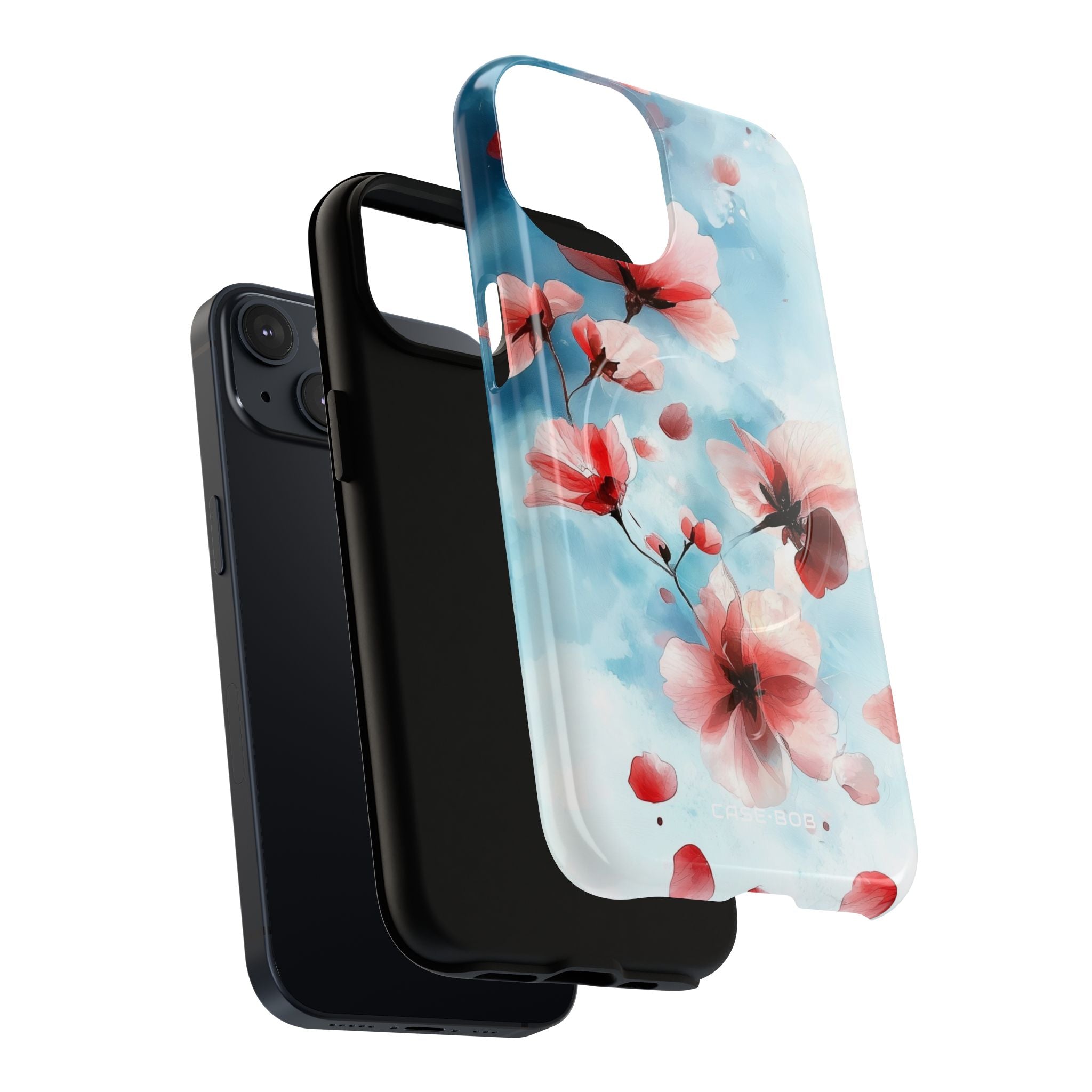 Pink Blossom Drift iPhone 14 Case - Tough+