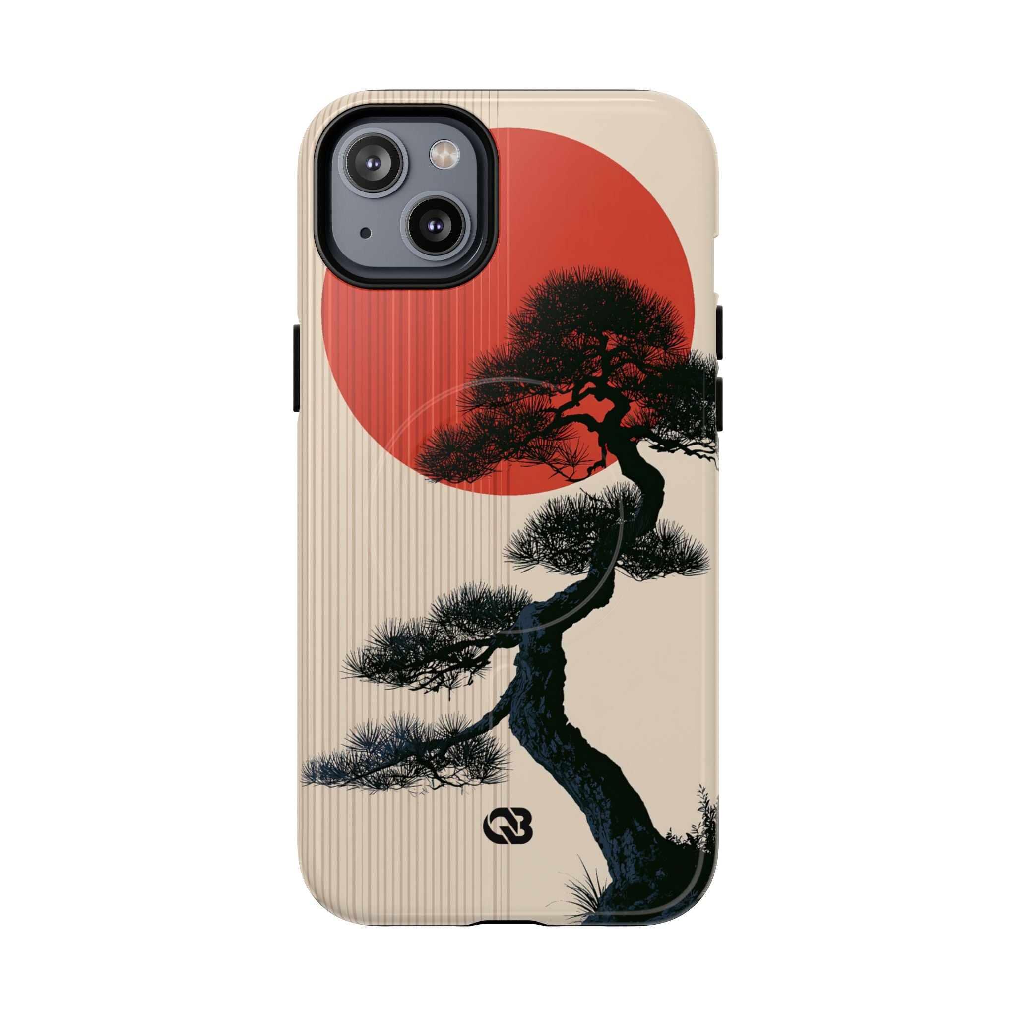 Beige Tough 2.0 Magsafe Phone Case for iPhone - Kyoto Crimson Pine