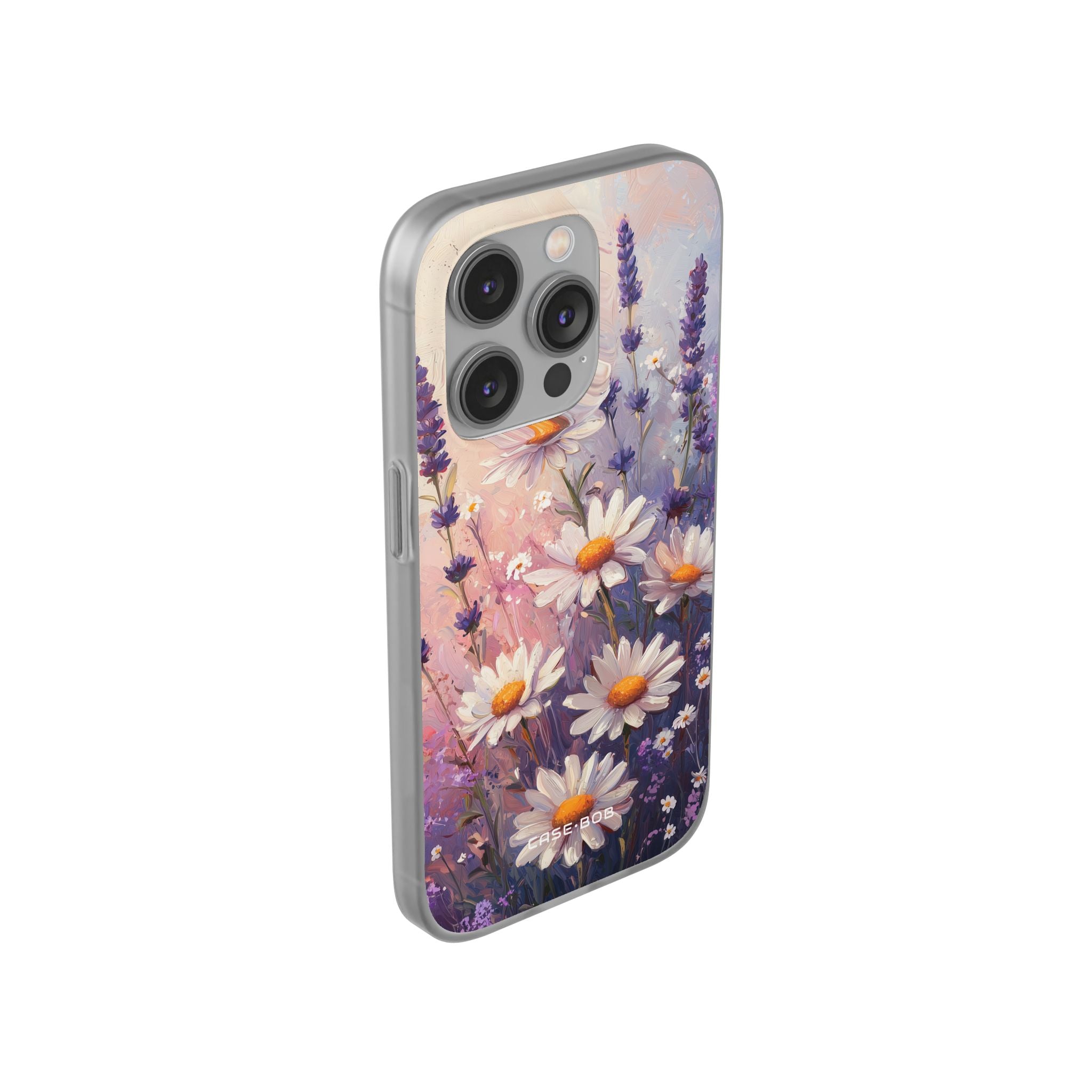 Daisy Lavender Bloom iPhone 14 Pro Cover - Blød
