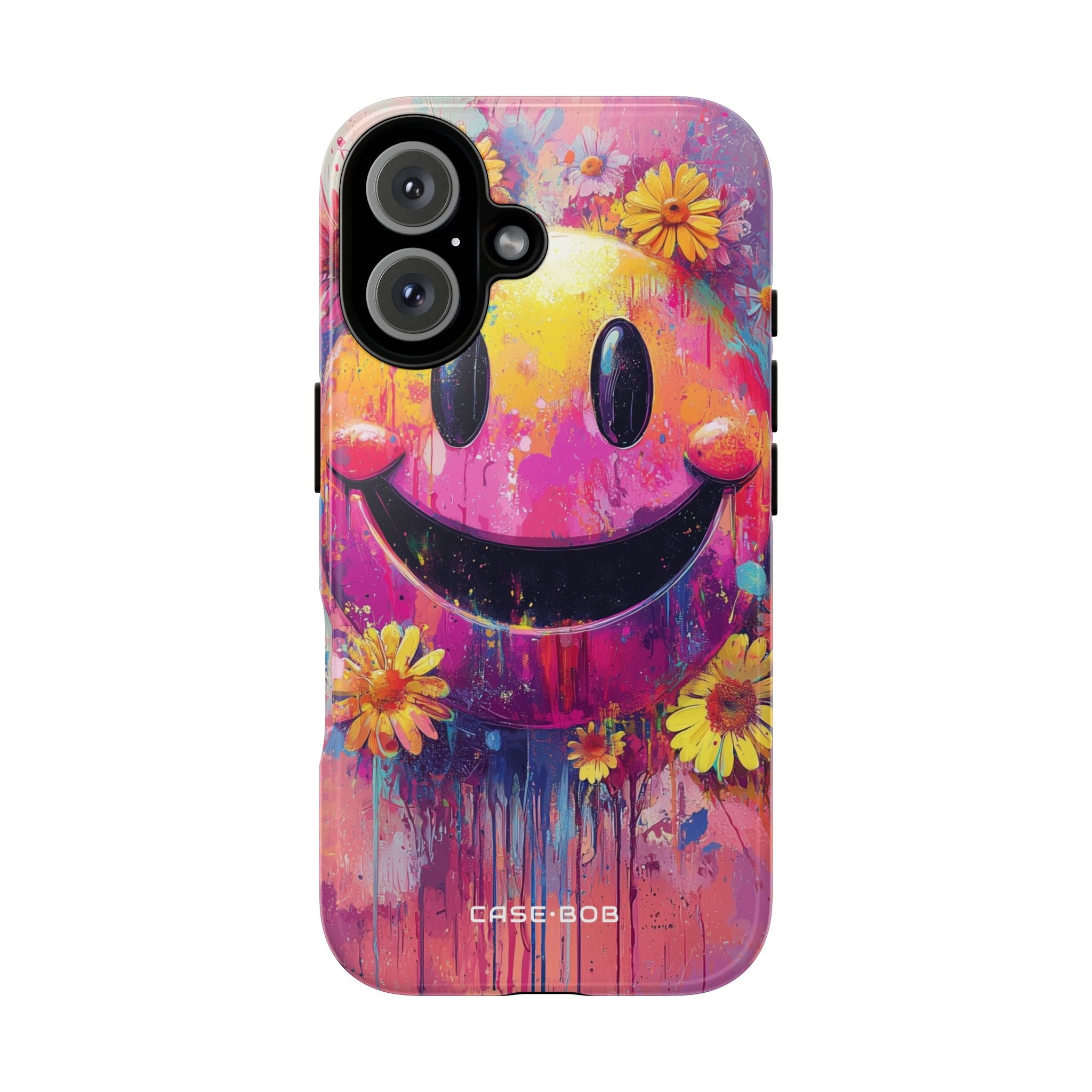 Smiley Bloom iPhone 16 Skal - Tough