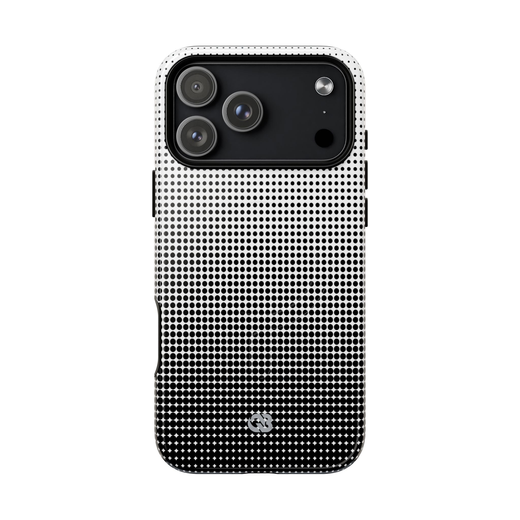 Black Tough 2.0 Magsafe Phone Case for iPhone - Obsidian Halftone Flux