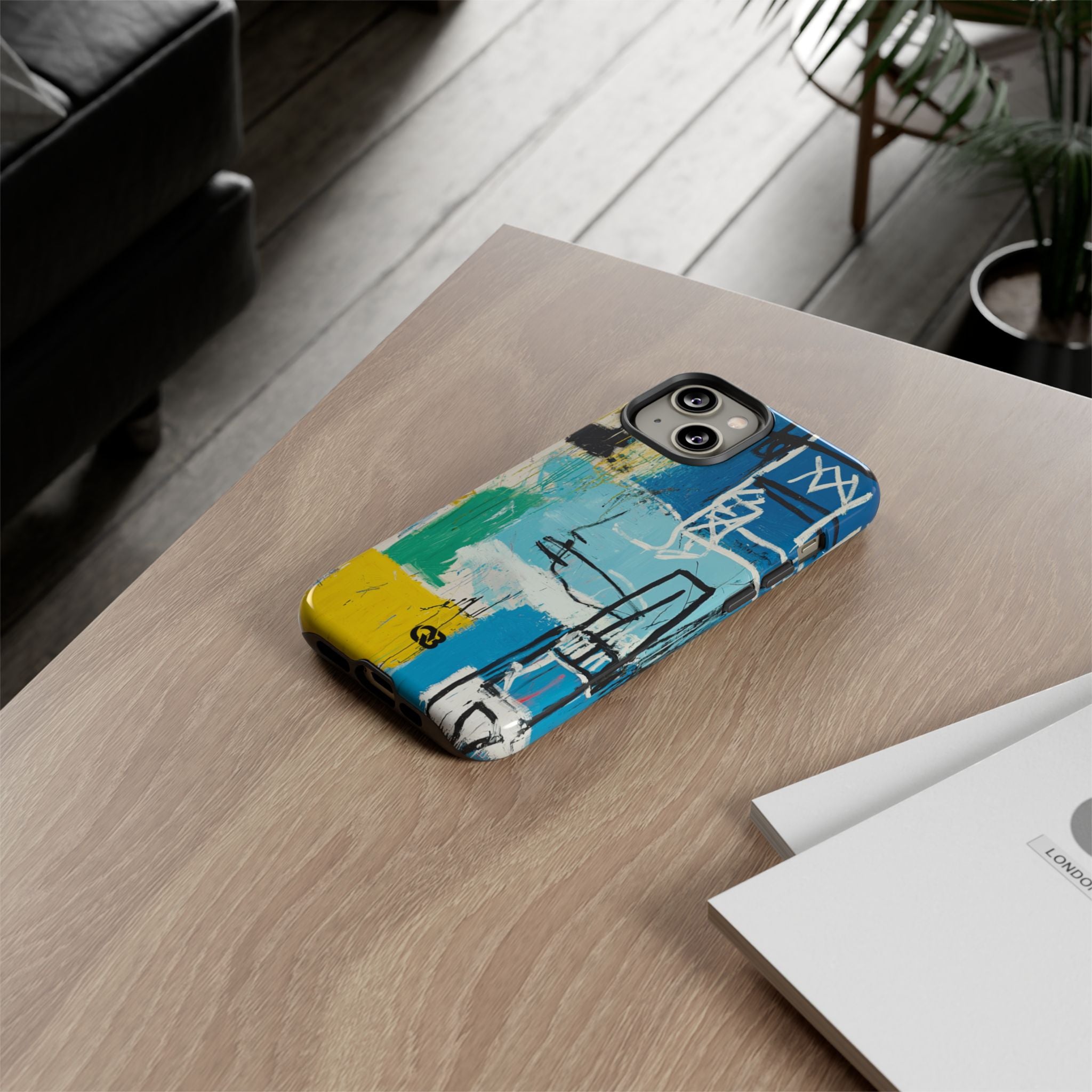 Azure Urban Scribble · Tough Phone Case for iPhone