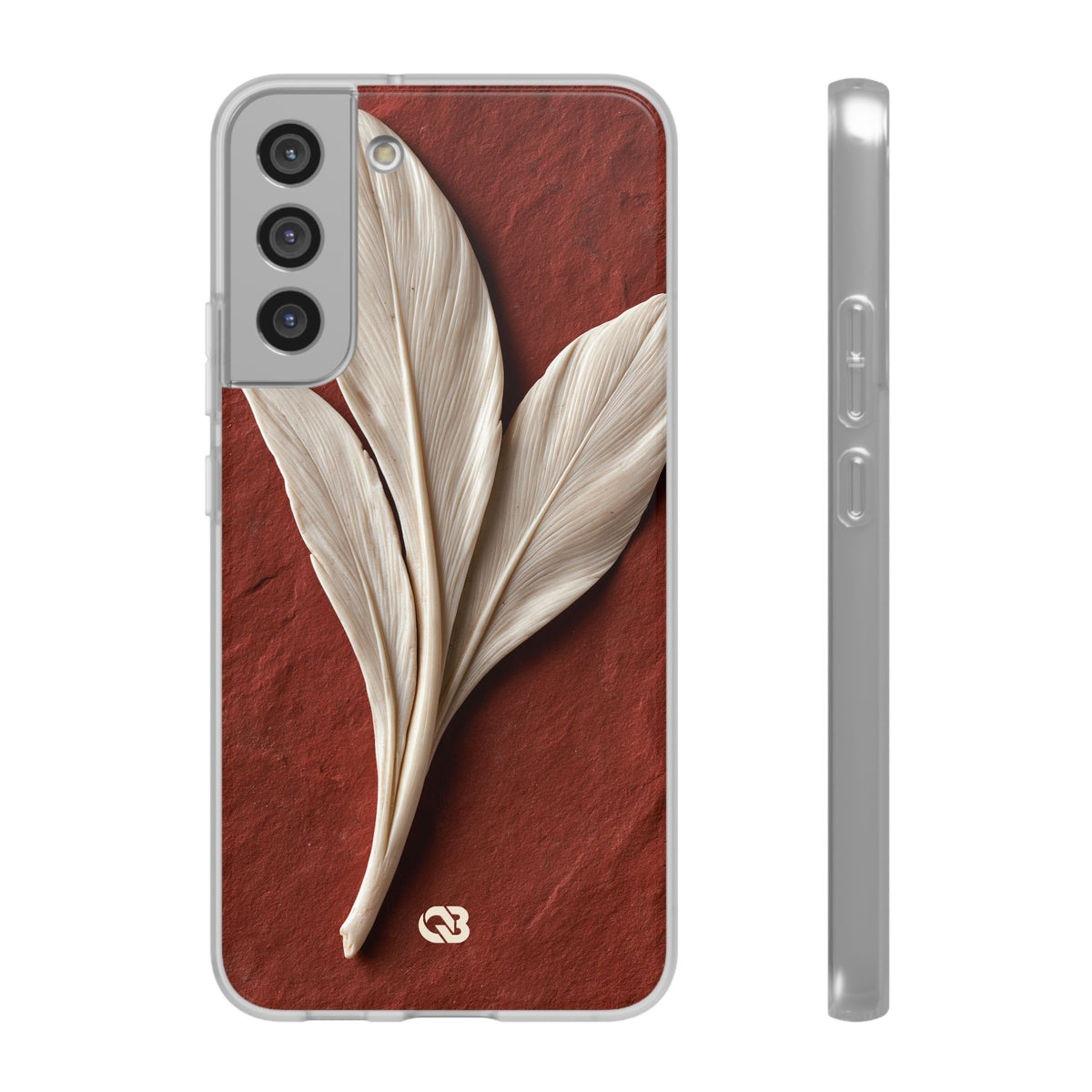 Carved Ivory Plume · Lite Phone Case for Samsung · Red