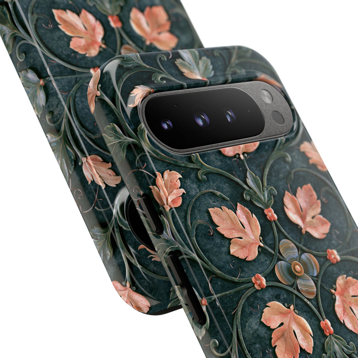 Florentine Rose Arabesque · Tough Phone Case for Pixel · Green
