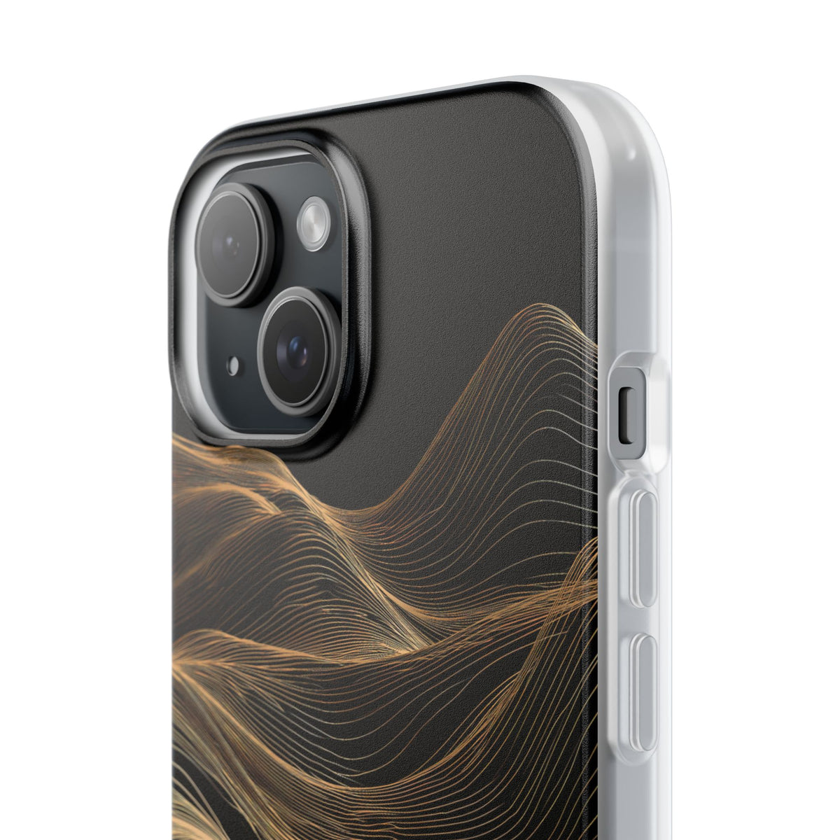 Black Lite Phone Case for iPhone - Copper Topo Ridge