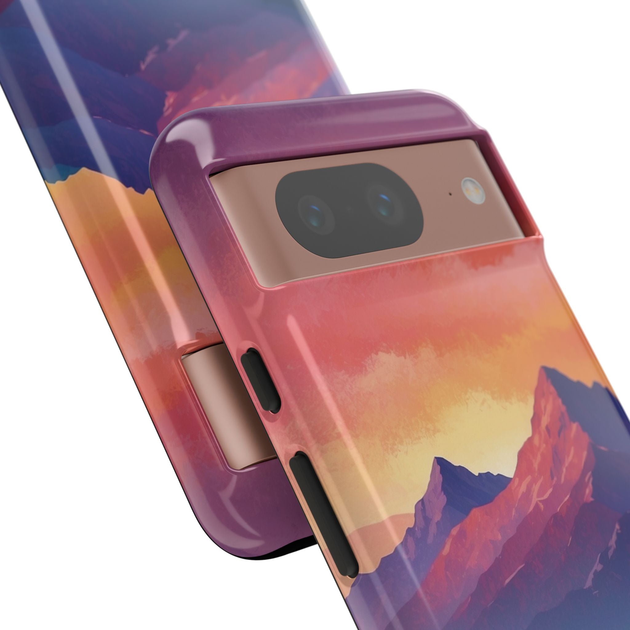 Crimson Mountain Dusk · Tough Custodia per Google Pixel