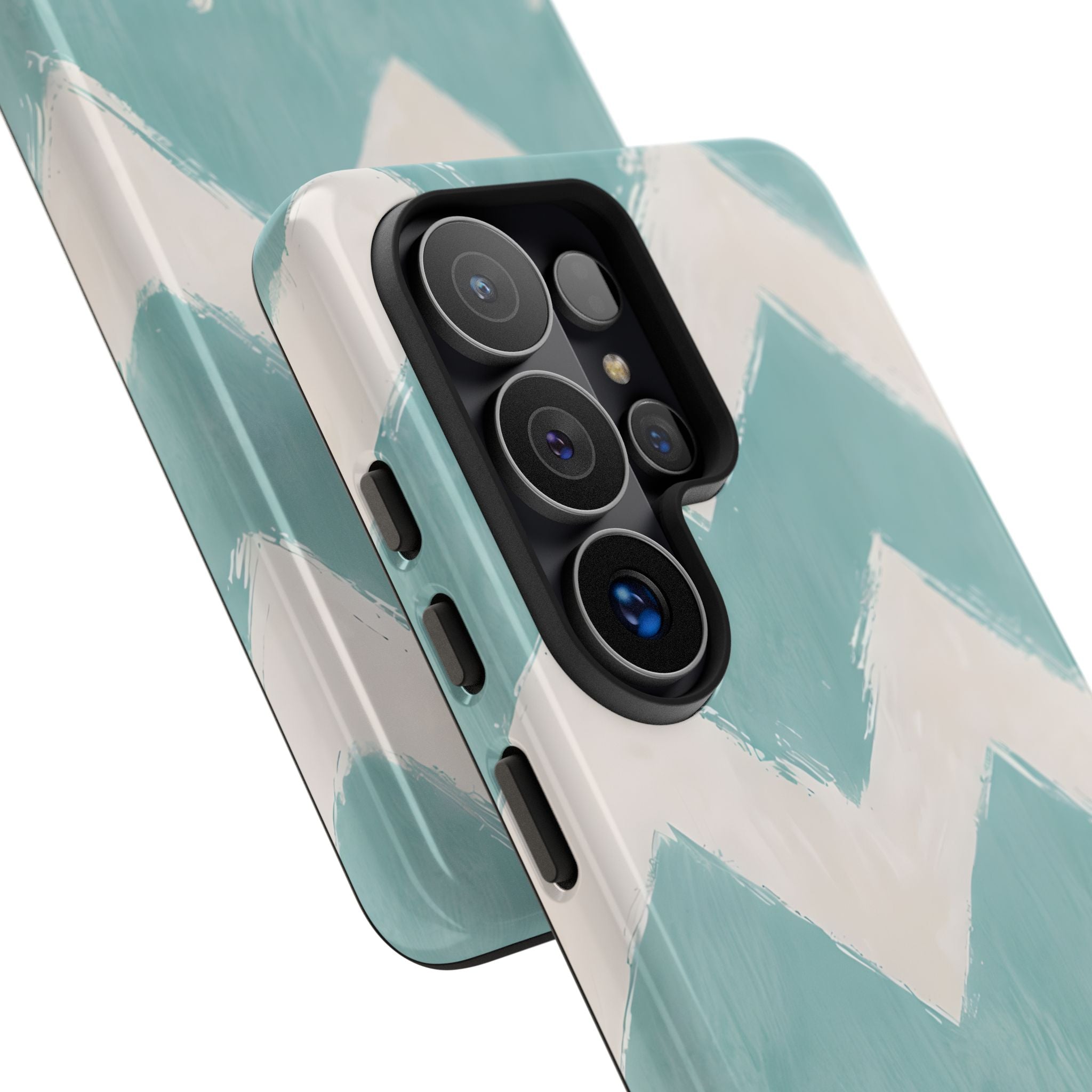 Teal Painted Chevron · Tough Phone Case for Samsung