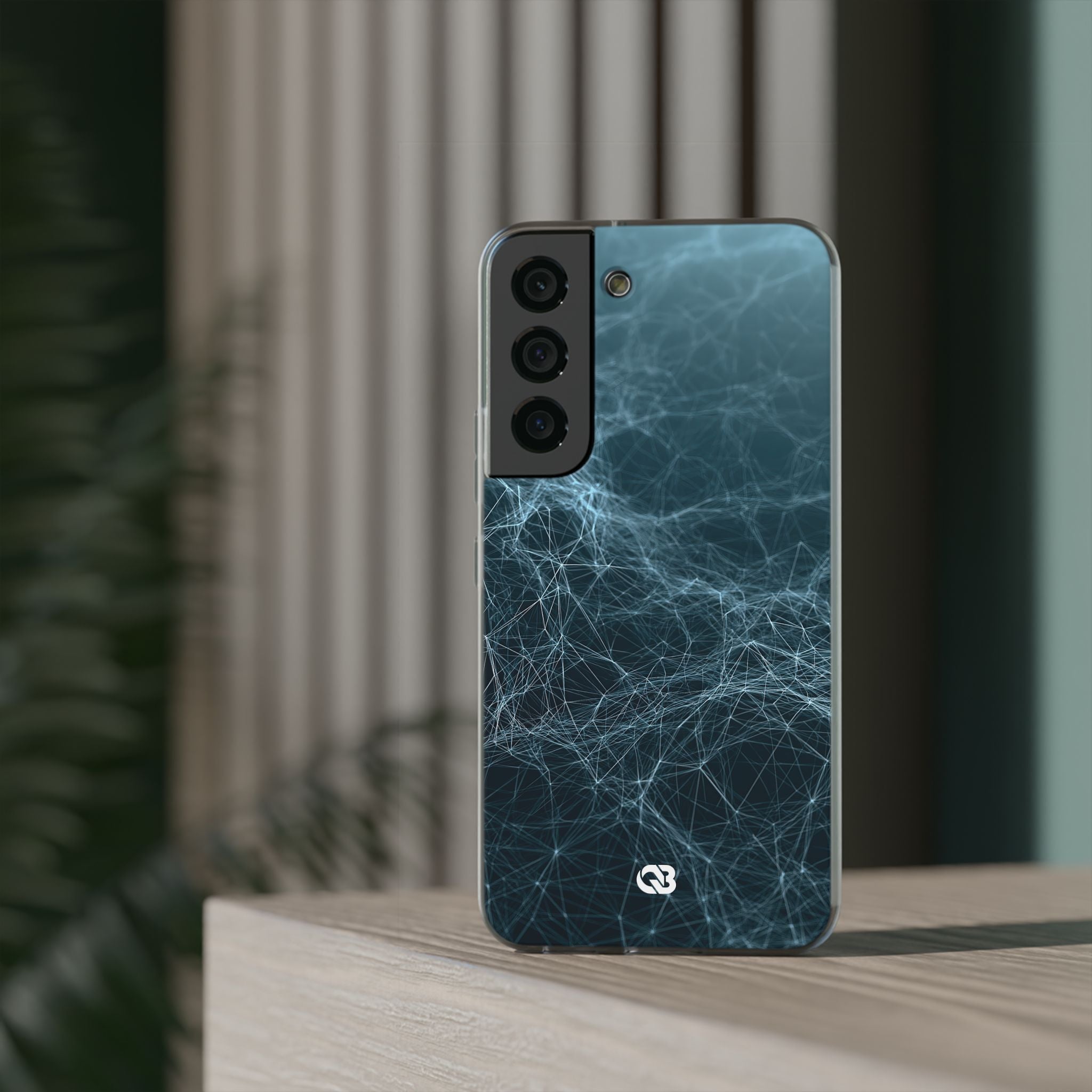 Teal Lite Phone Case for Samsung - Arctic Neural Mesh