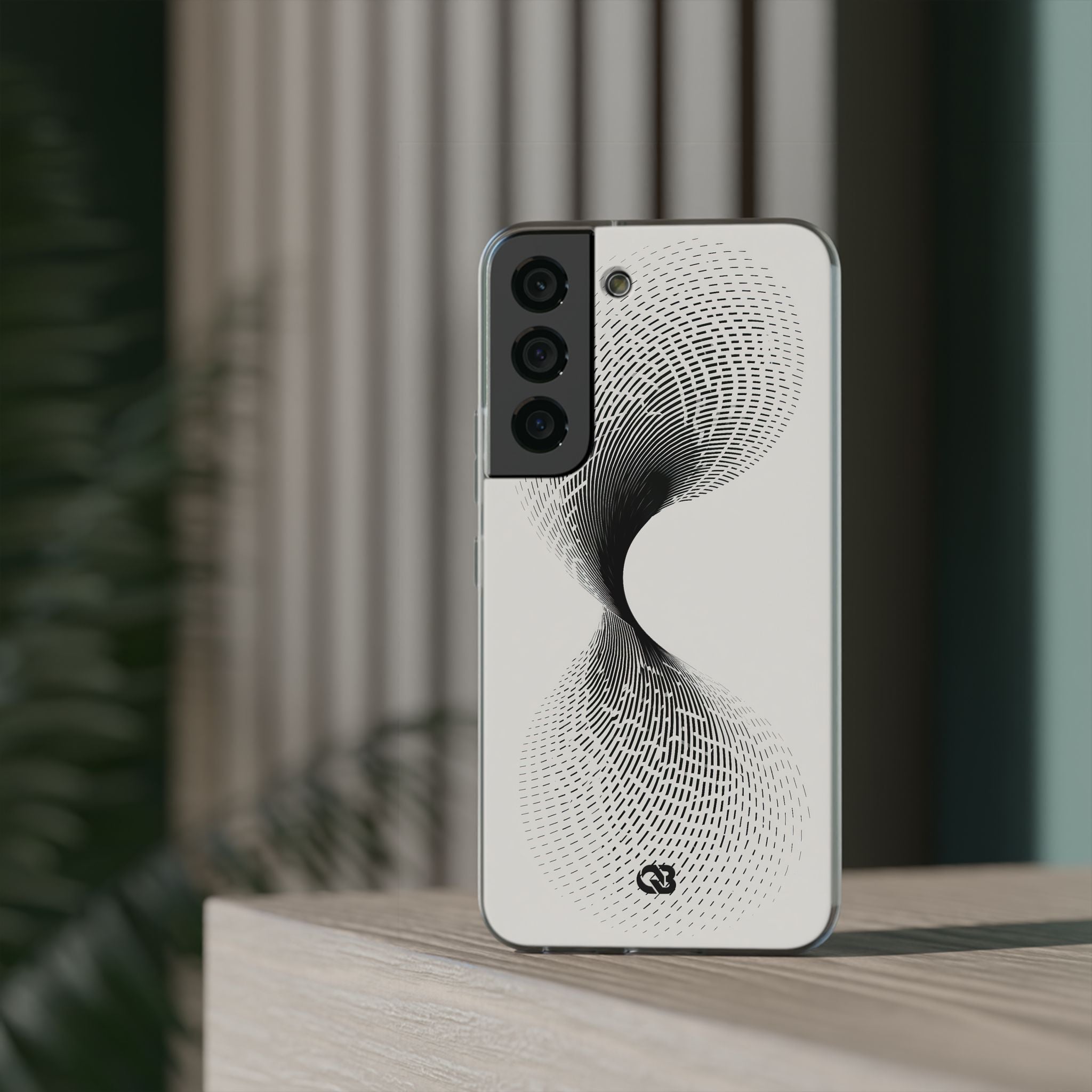 White Lite Phone Case for Samsung - Linear Torsion Grid