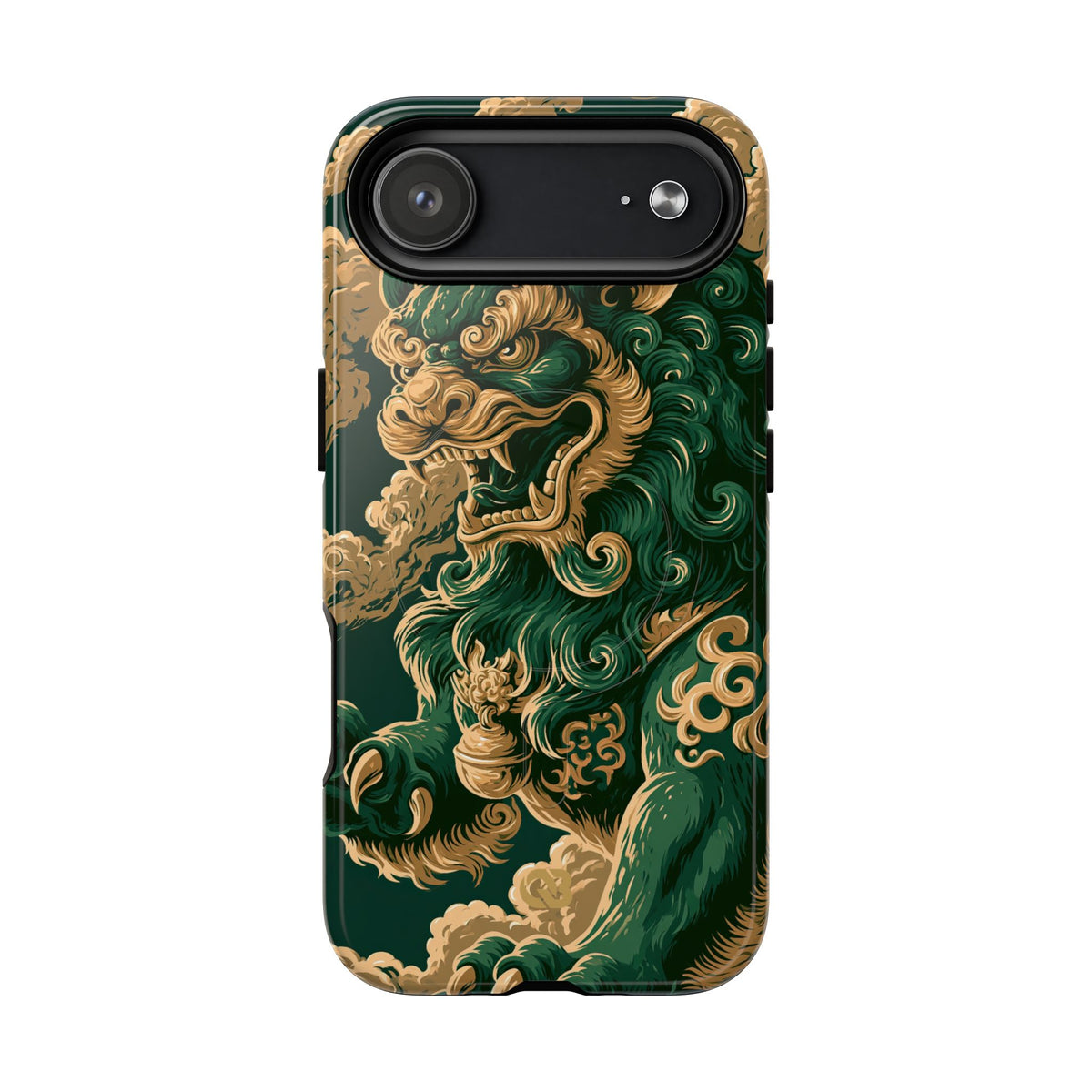 Imperial Guardian Lion · Tough 2.0 Magnetic Phone Case for iPhone · Green