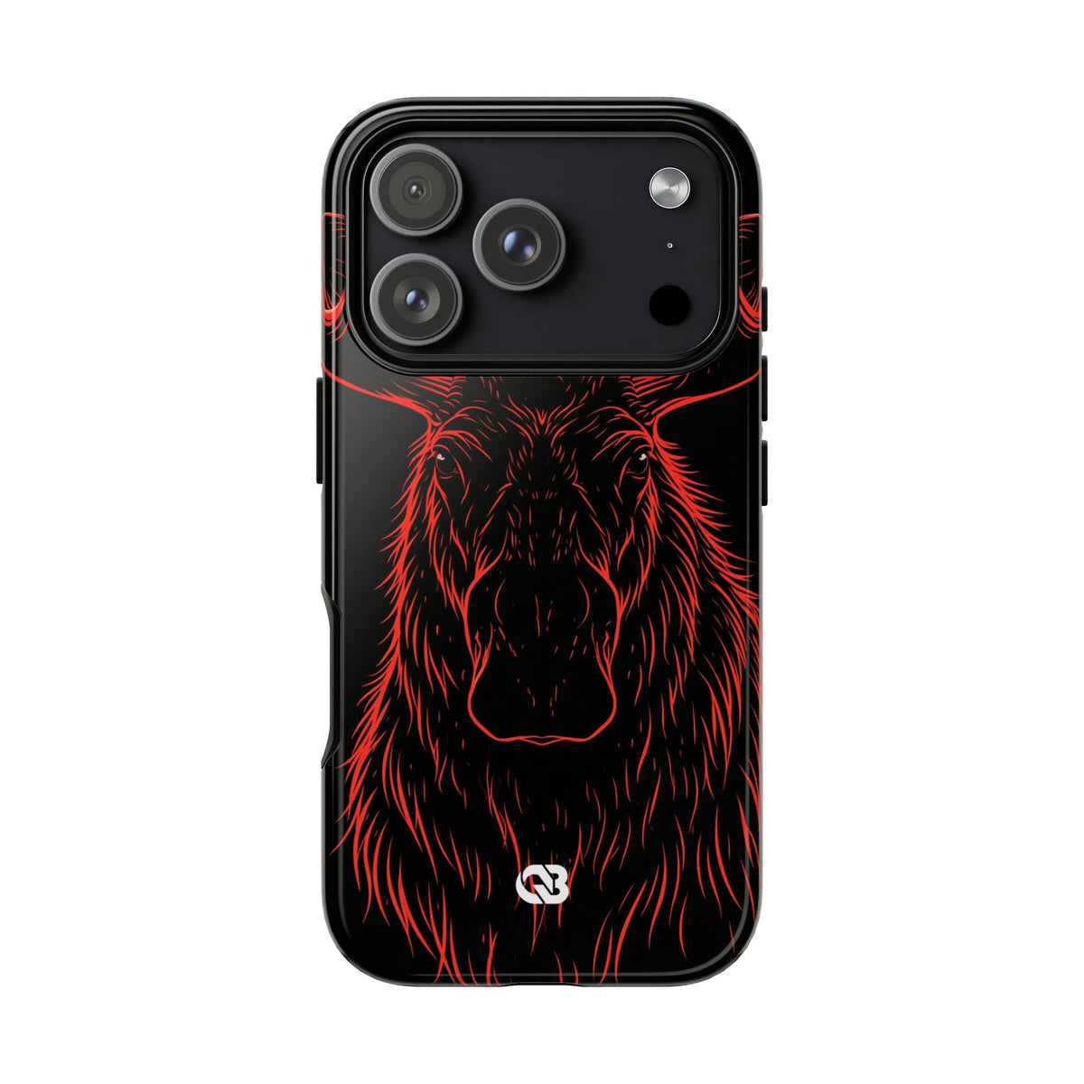 Crimson Horizon Moose · Tough Phone Case for iPhone · Black