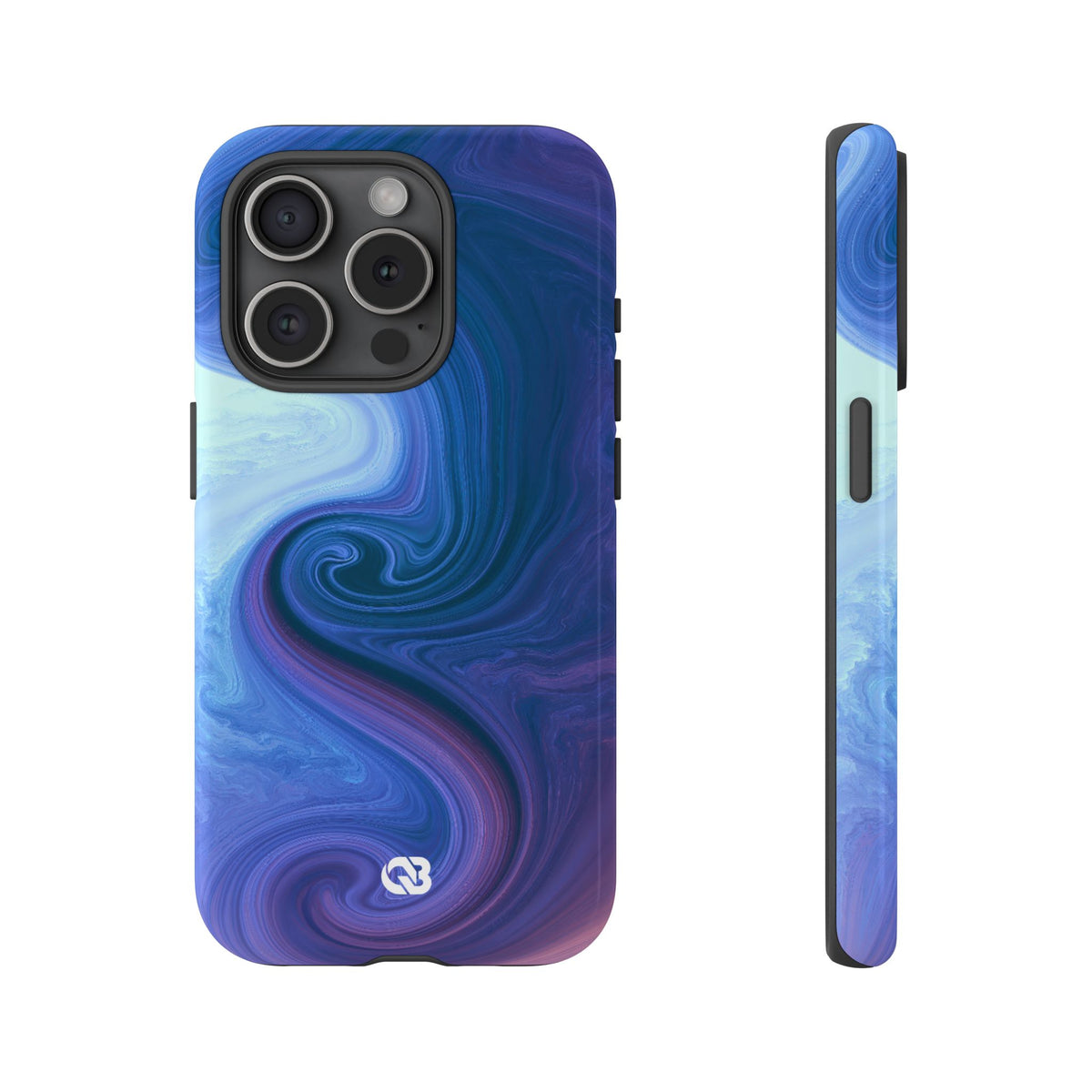 Azure Fluid Swirl · Tough Phone Case for iPhone · Blue