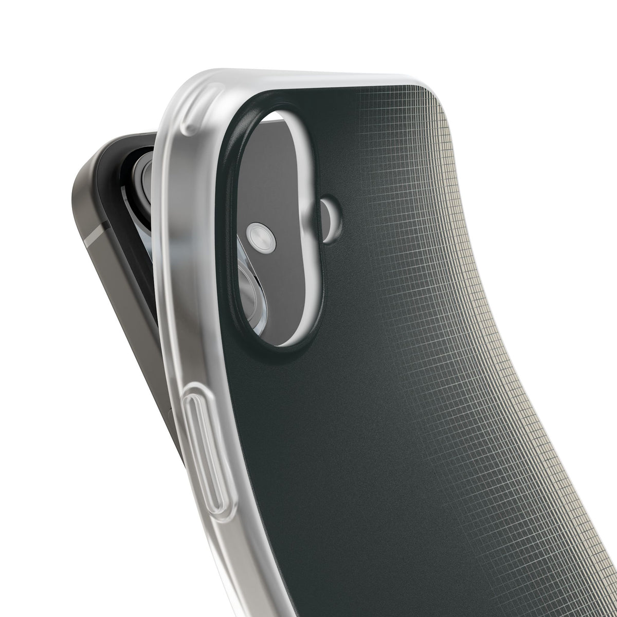 Grey Lite Phone Case for iPhone - Charcoal Tech Grid