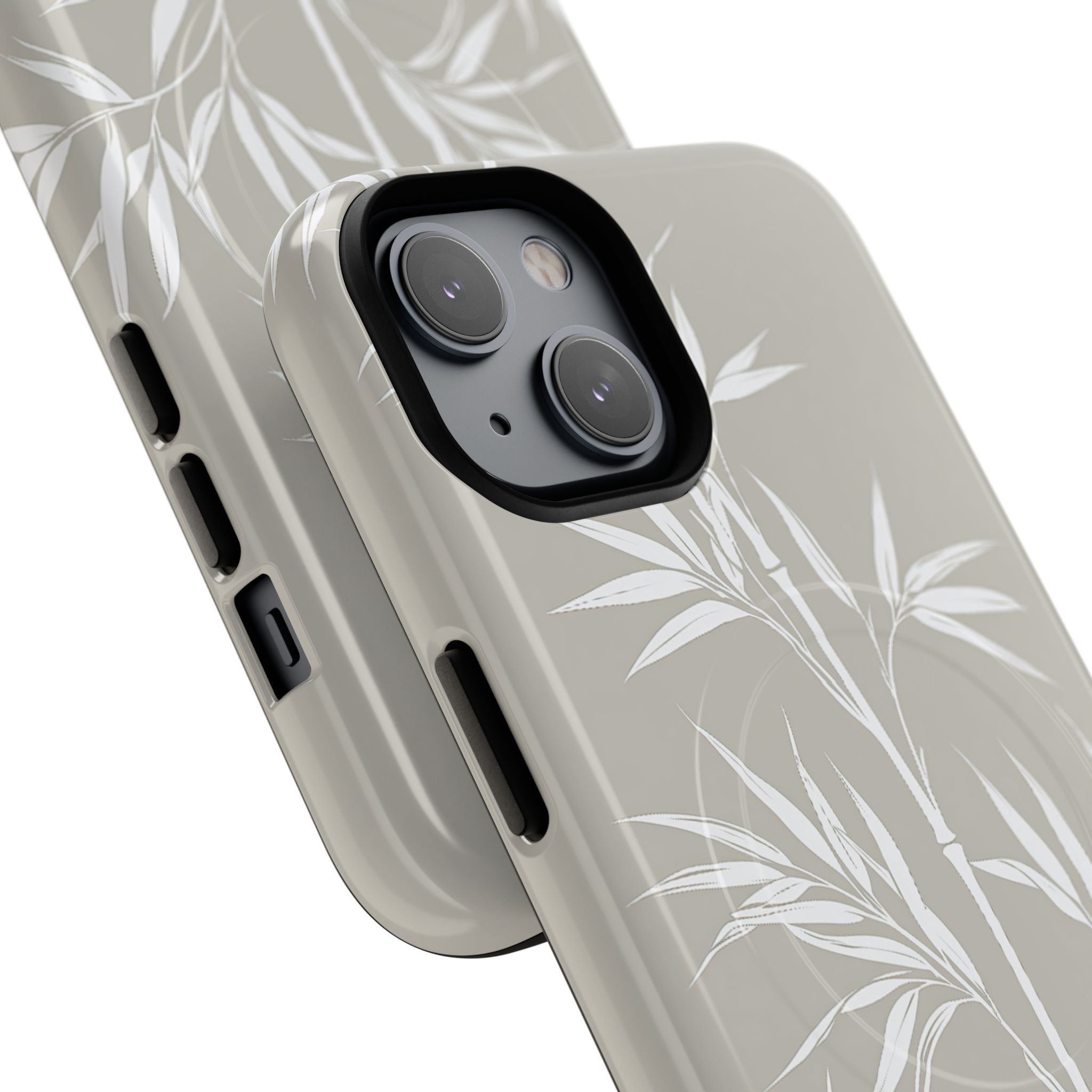 Beige Tough 2.0 Magsafe Phone Case for iPhone - Sandstone Bamboo Stalks