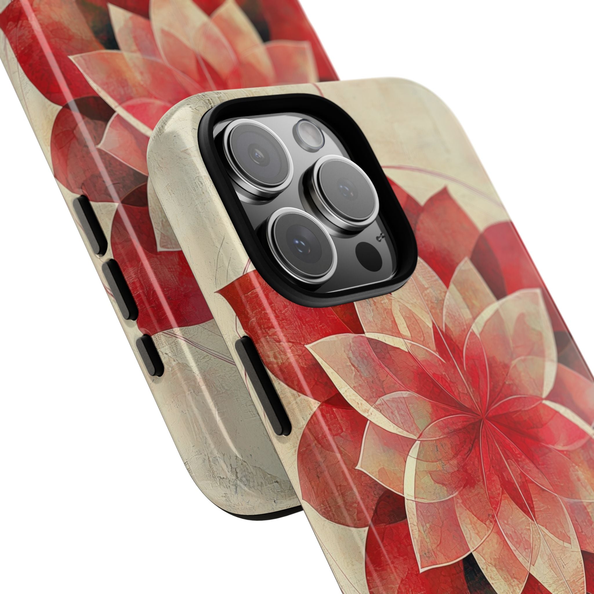 Crimson Bloom iPhone 16 Pro Max Case - Tough