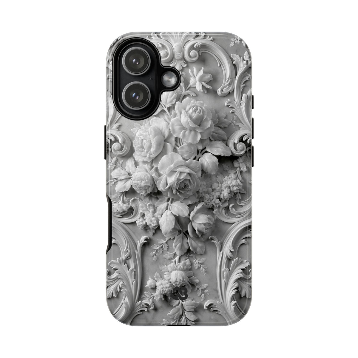 Rococo Marble Rose · Tough Phone Case for iPhone · White