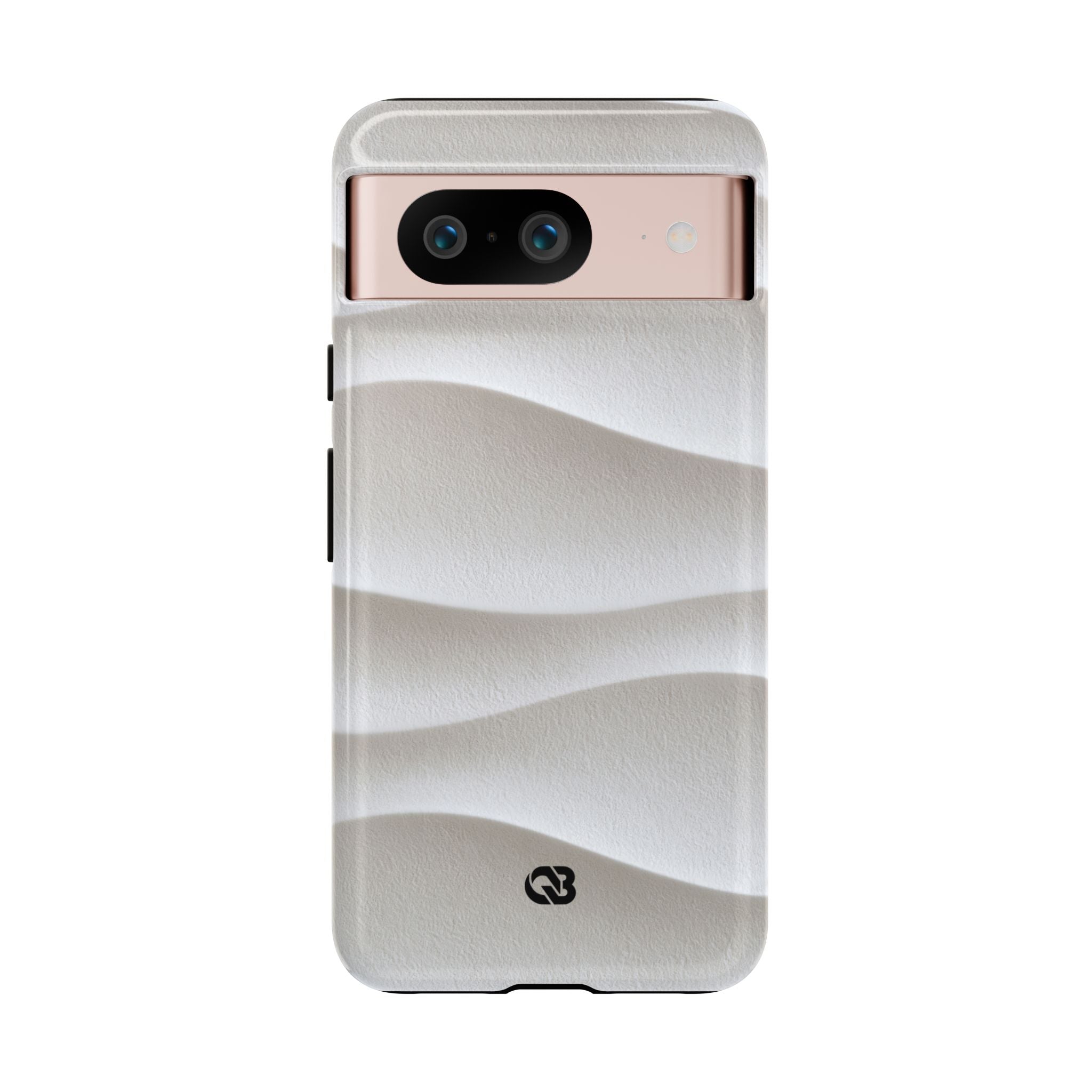 White Tough Phone Case for Google Pixel - Arctic Flow Ridges