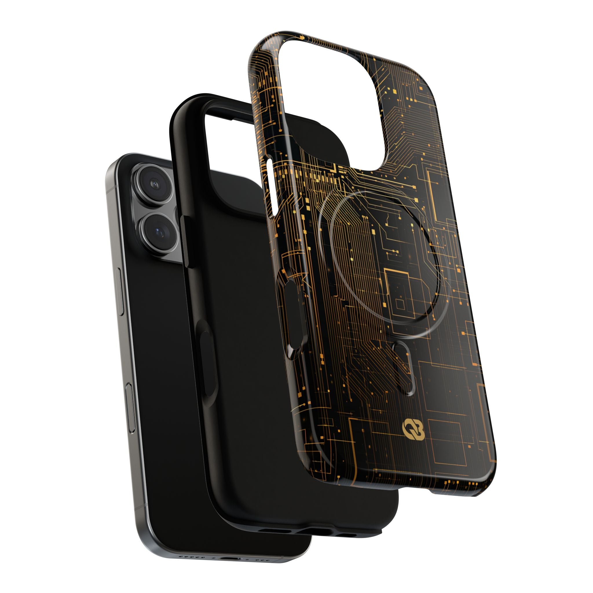 Gold Tough 2.0 Magsafe Phone Case for iPhone - Amber Core Mainframe