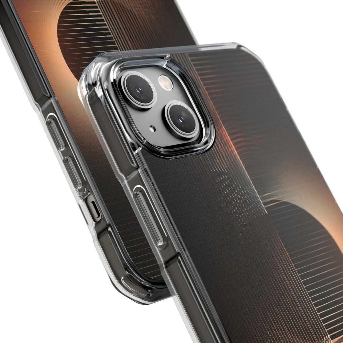 Amber Meridian · Clear Impact Magnetic Phone Case for iPhone · Black
