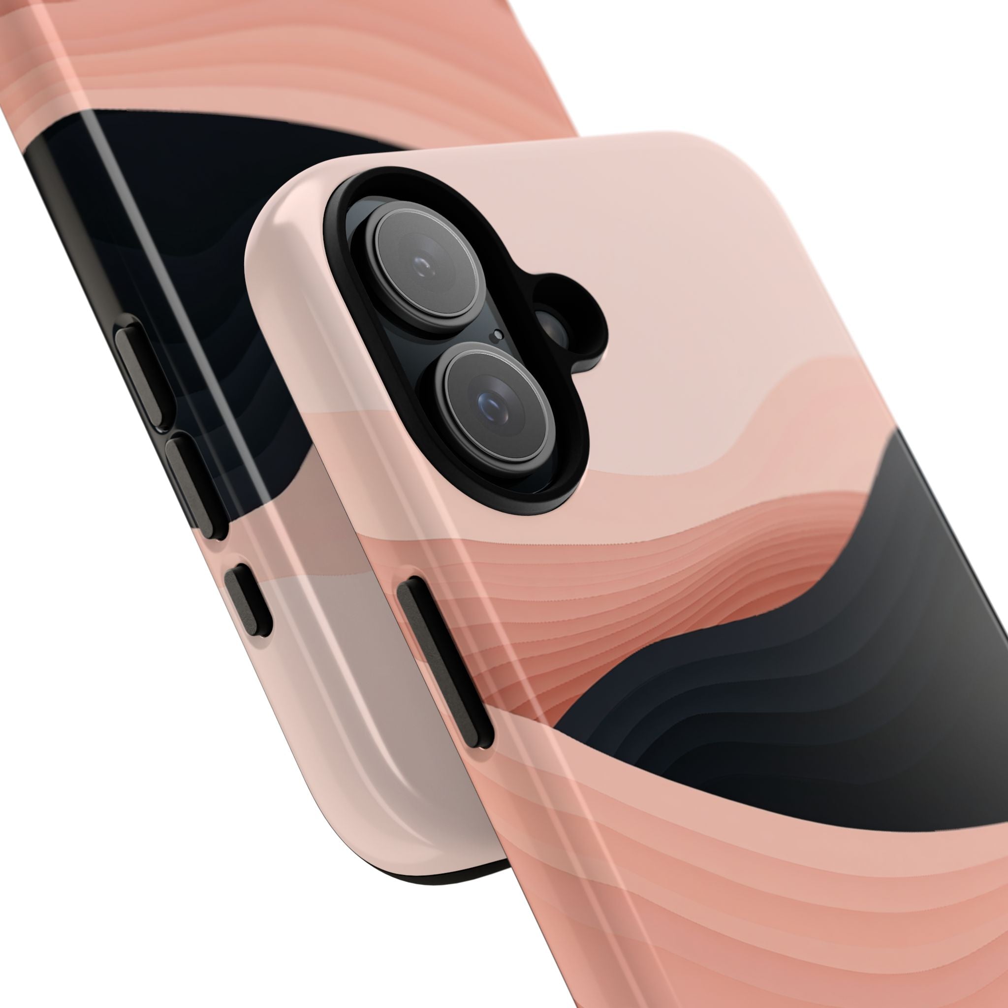Pink Tough Phone Case for iPhone - Dune Shadow Layers