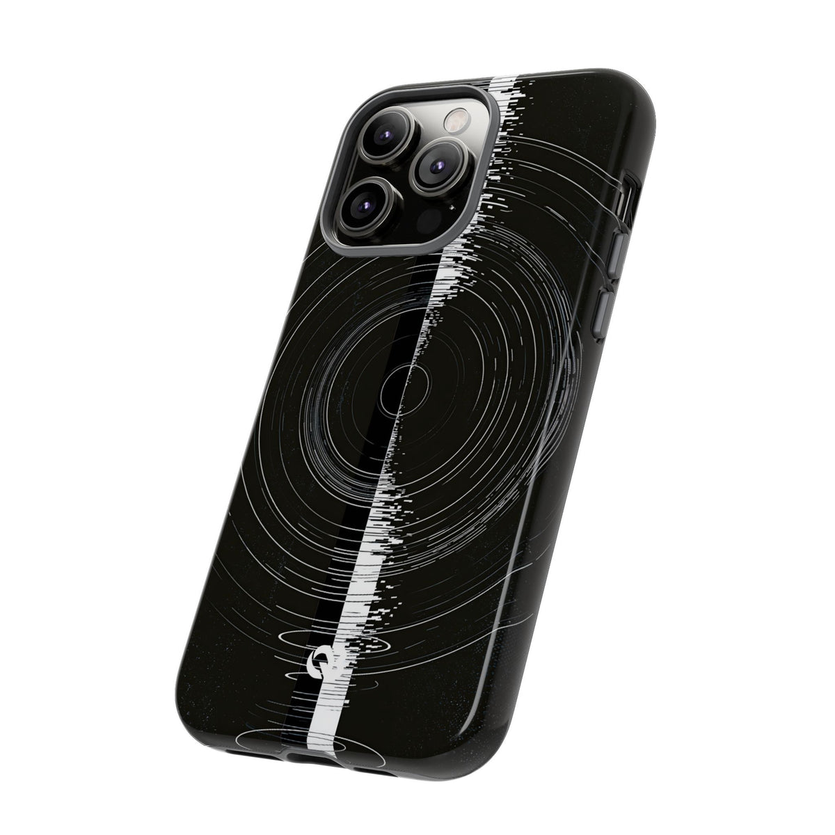Black Tough Phone Case for iPhone - Obsidian Orbital Signal