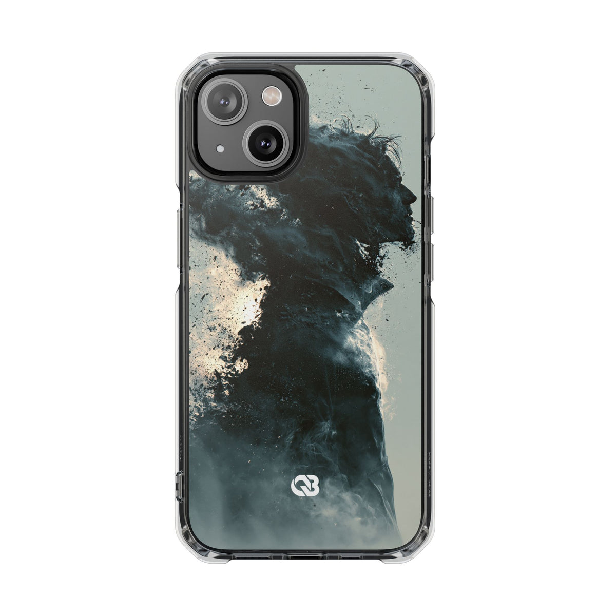 Ashen Dissolution · Clear Impact Magnetic Phone Case for iPhone · Black