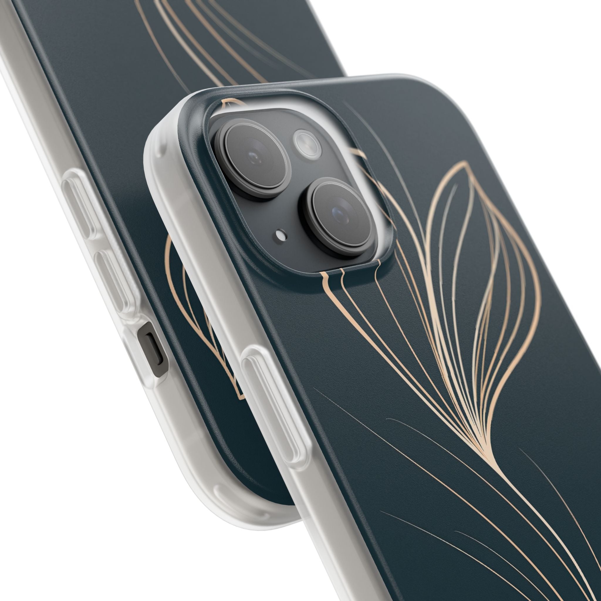 Teal Lite Phone Case for iPhone - Sandstone Silk Flora