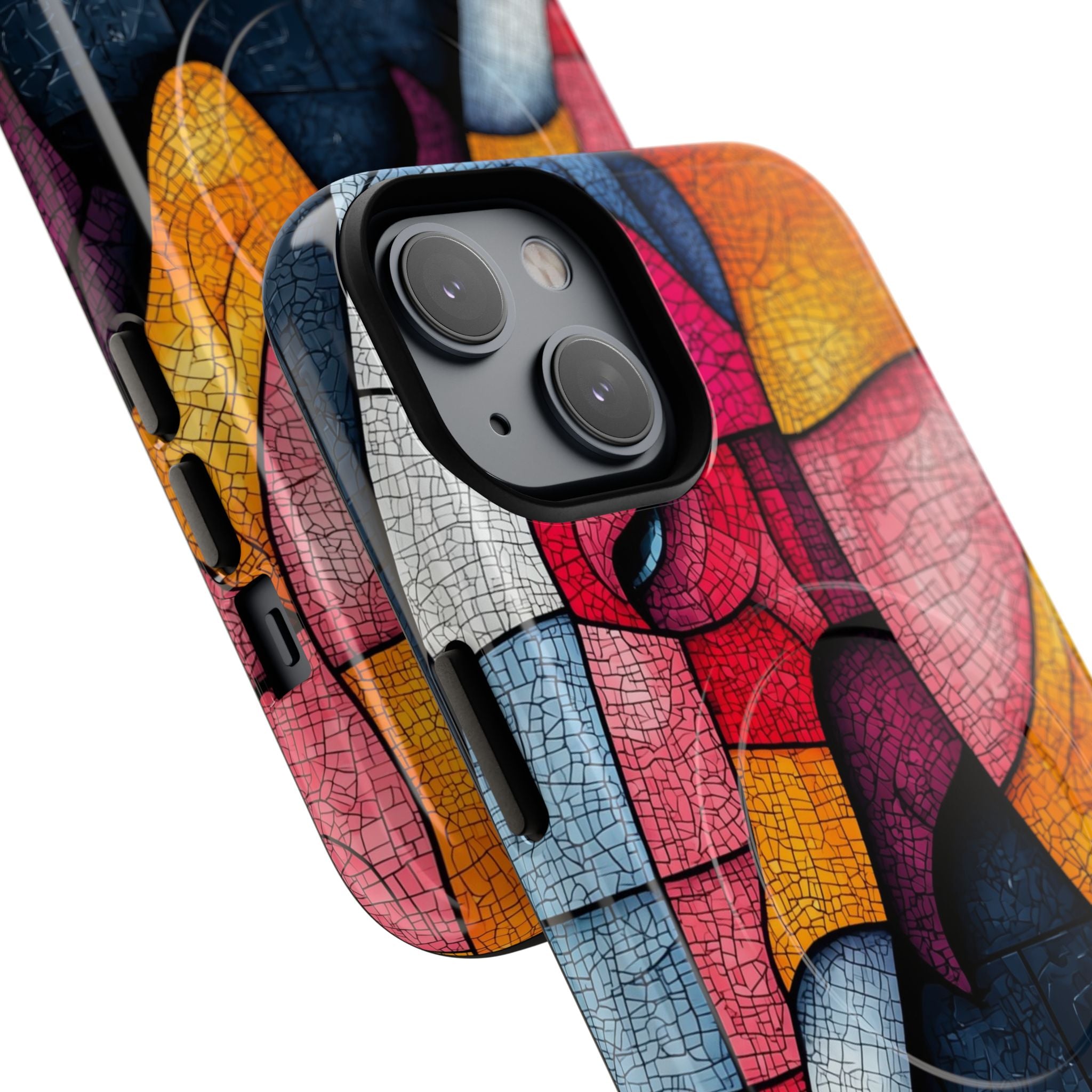 Elefanten-Mosaik iPhone 14 Case - Tough+