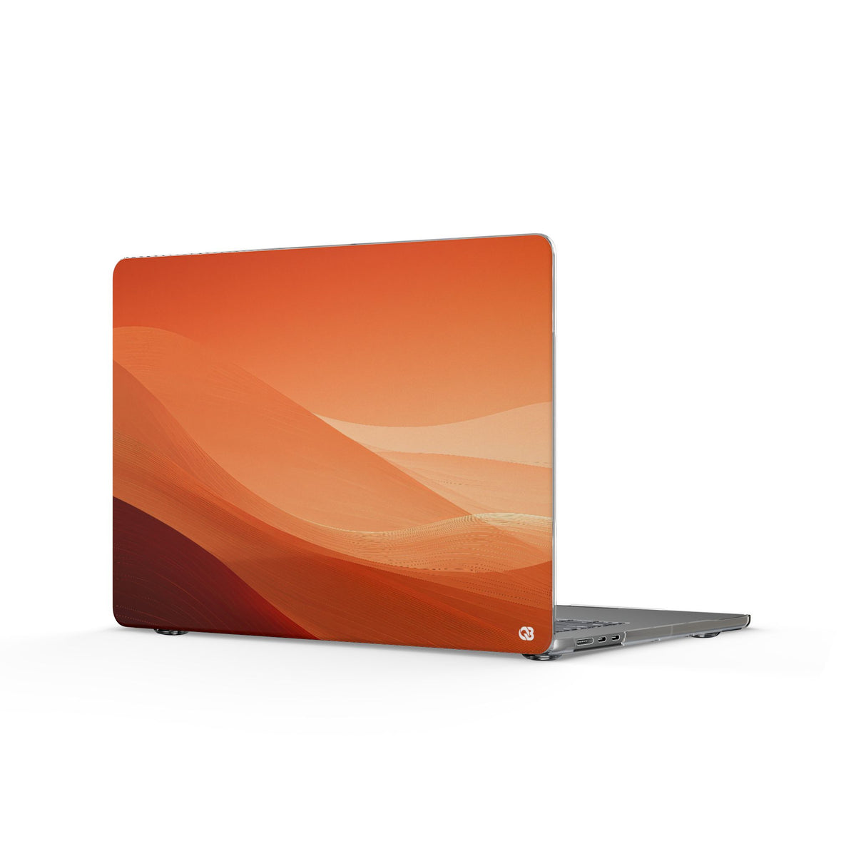 Terracotta Dune Ridges · Clear Hard Case for MacBook · Orange