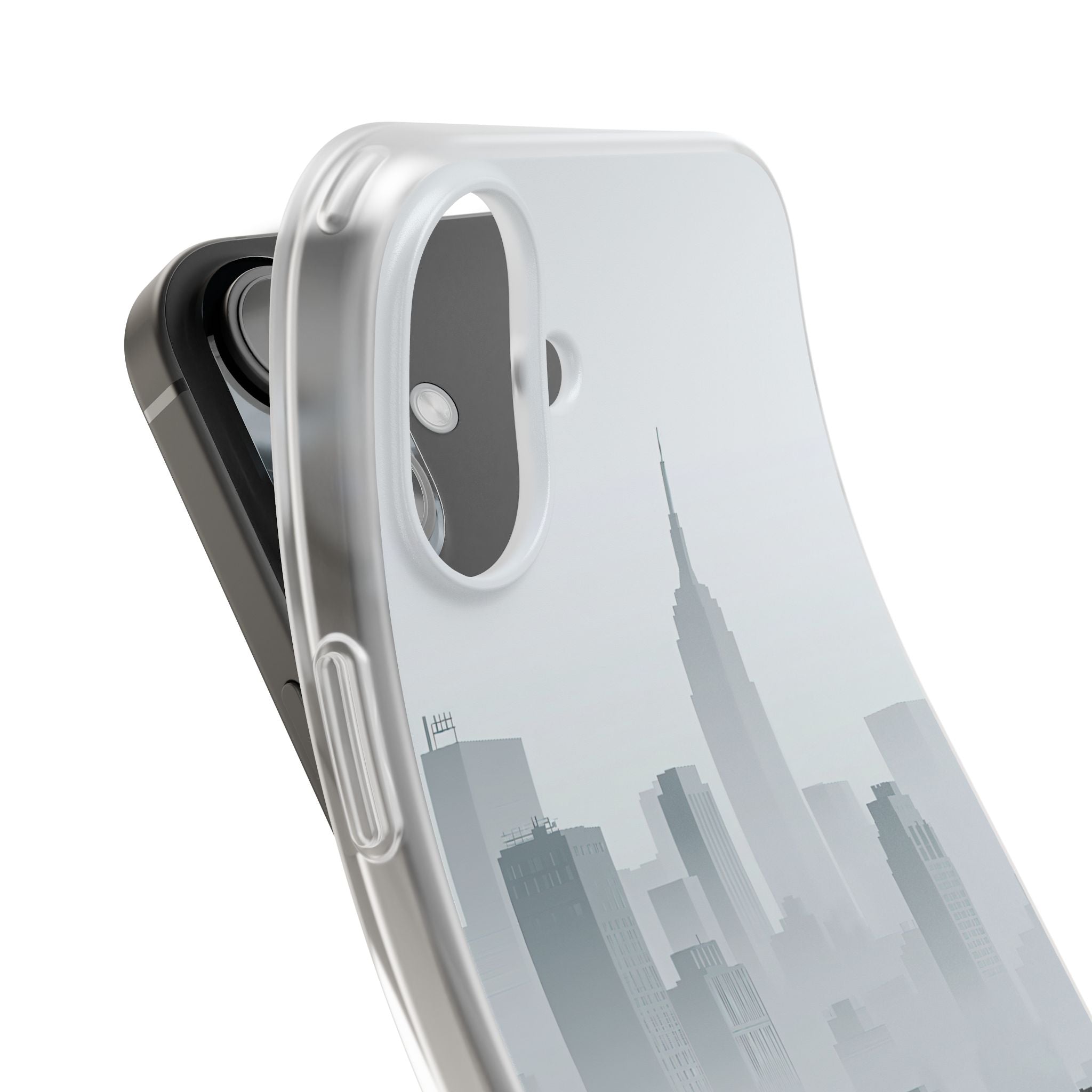 Grey Lite Phone Case for iPhone - Steel Mist Skyline