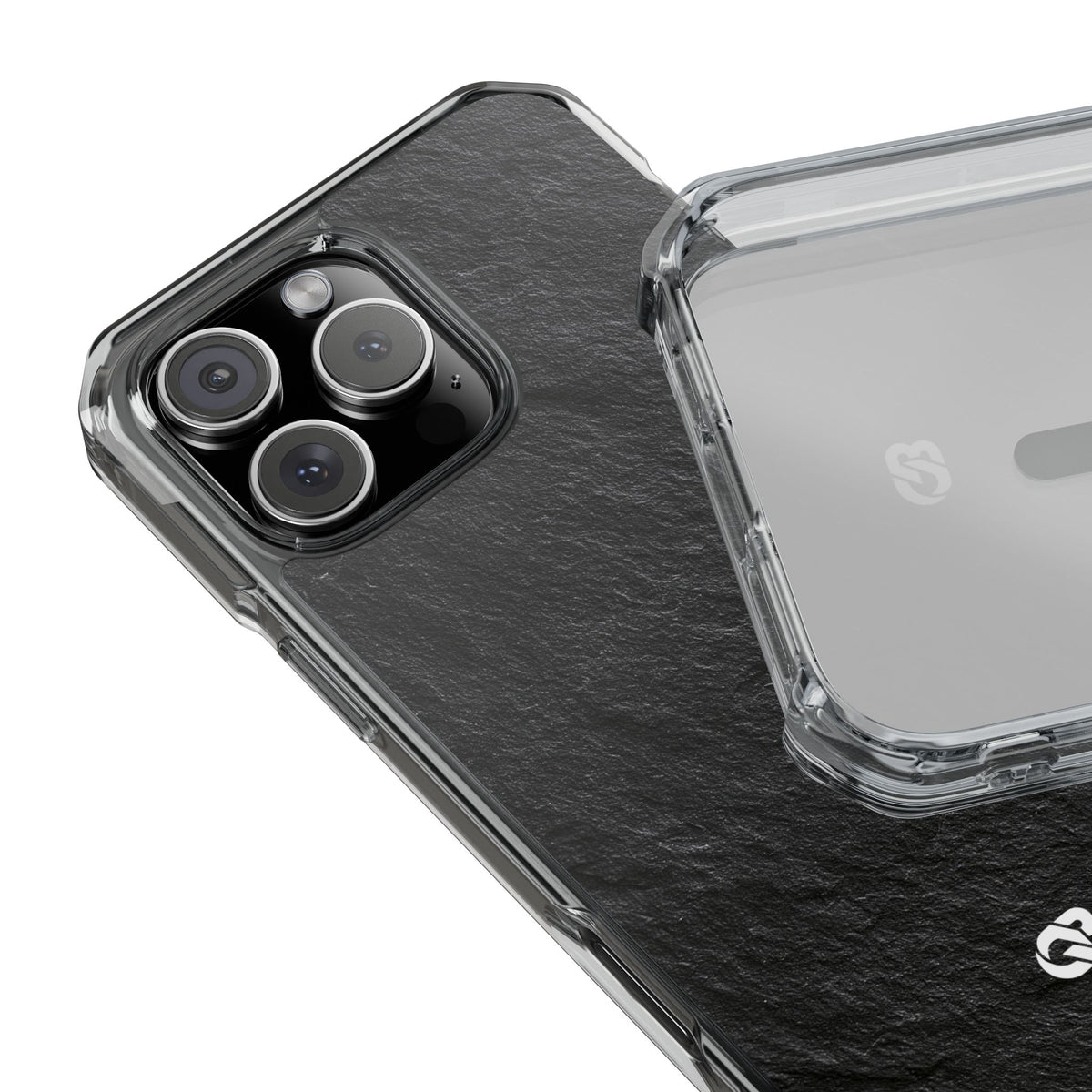 Black Impact MagSafe Phone Case for iPhone - Raw Obsidian Slate