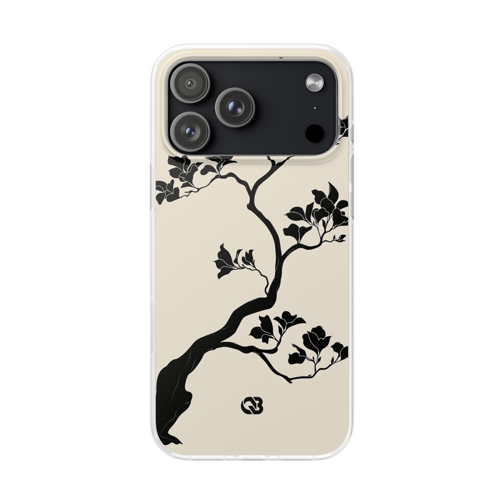 Beige Lite Phone Case for iPhone - Obsidian Bonsai Silhouette