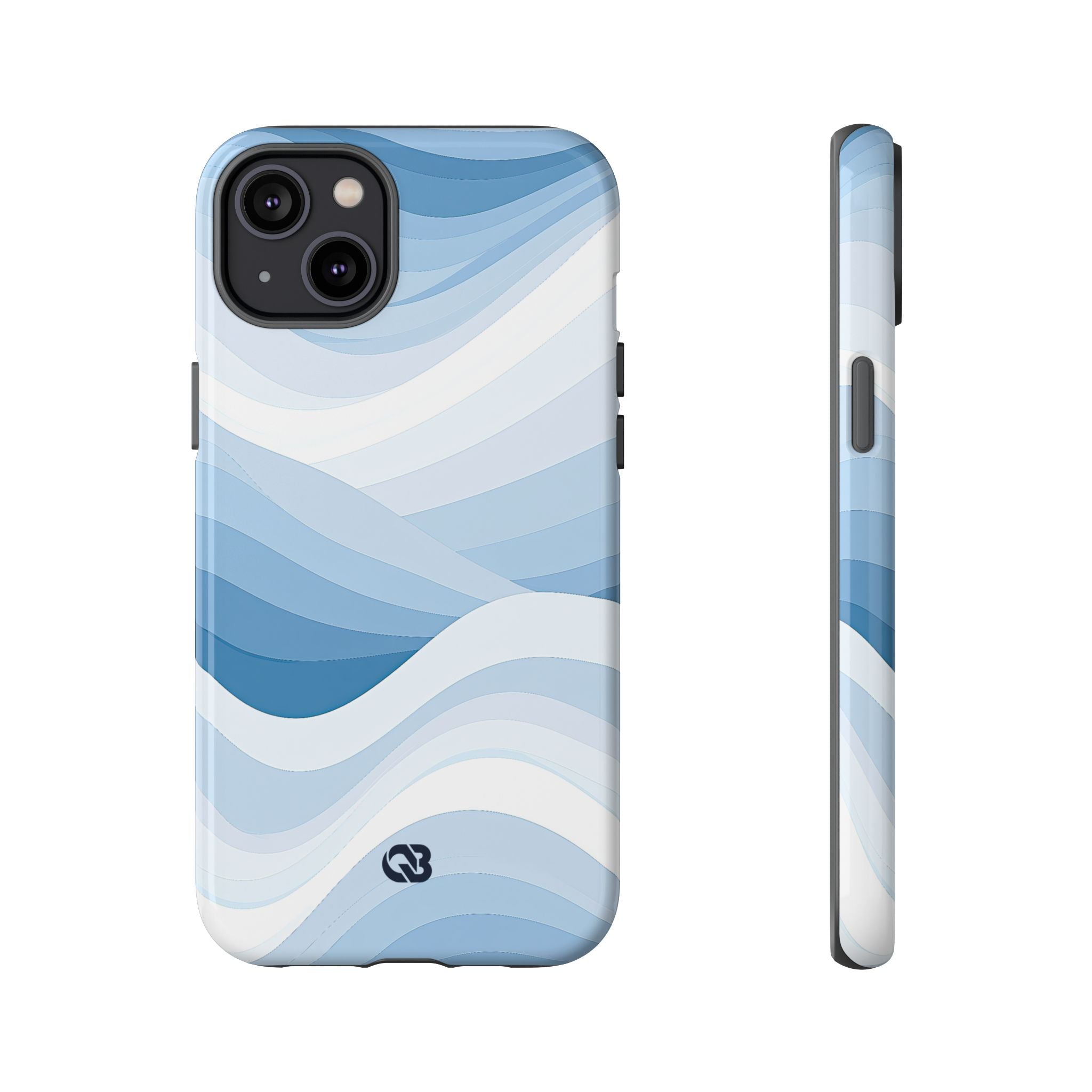 Blue Tough Phone Case for iPhone - Glacial Indigo Flow